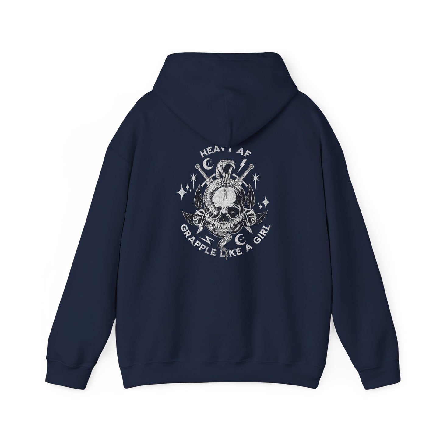 Women's BJJ Hoodie - Grapple Like a Girl, Heavy AF