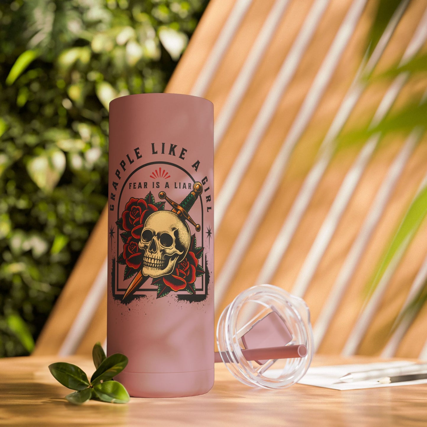 Grapple like a Girl 20oz Matte Tumbler - Fear is a Liar