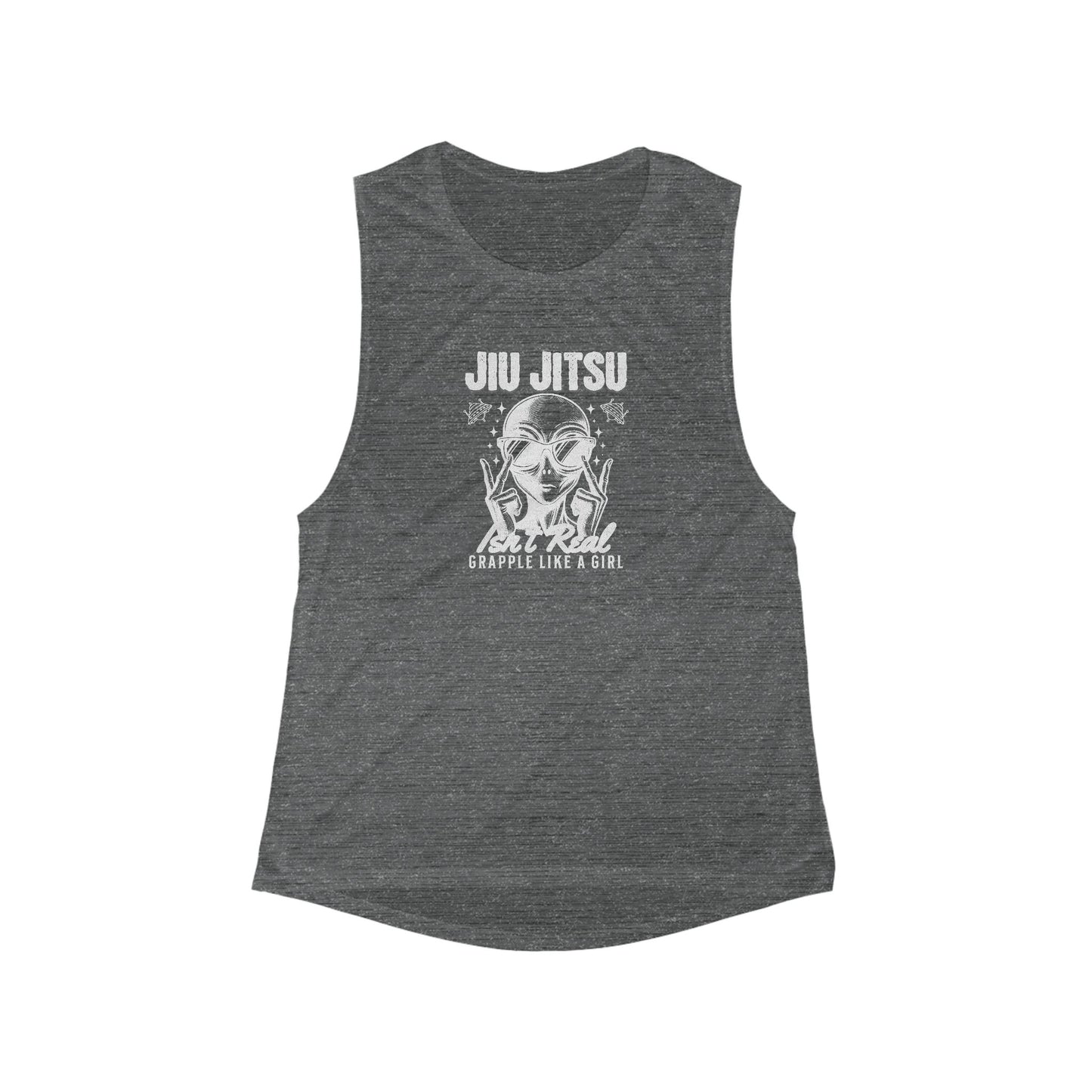 Copy of Women's Grapple like a Girl Flowy Scoop Muscle Tank - Girl Logo