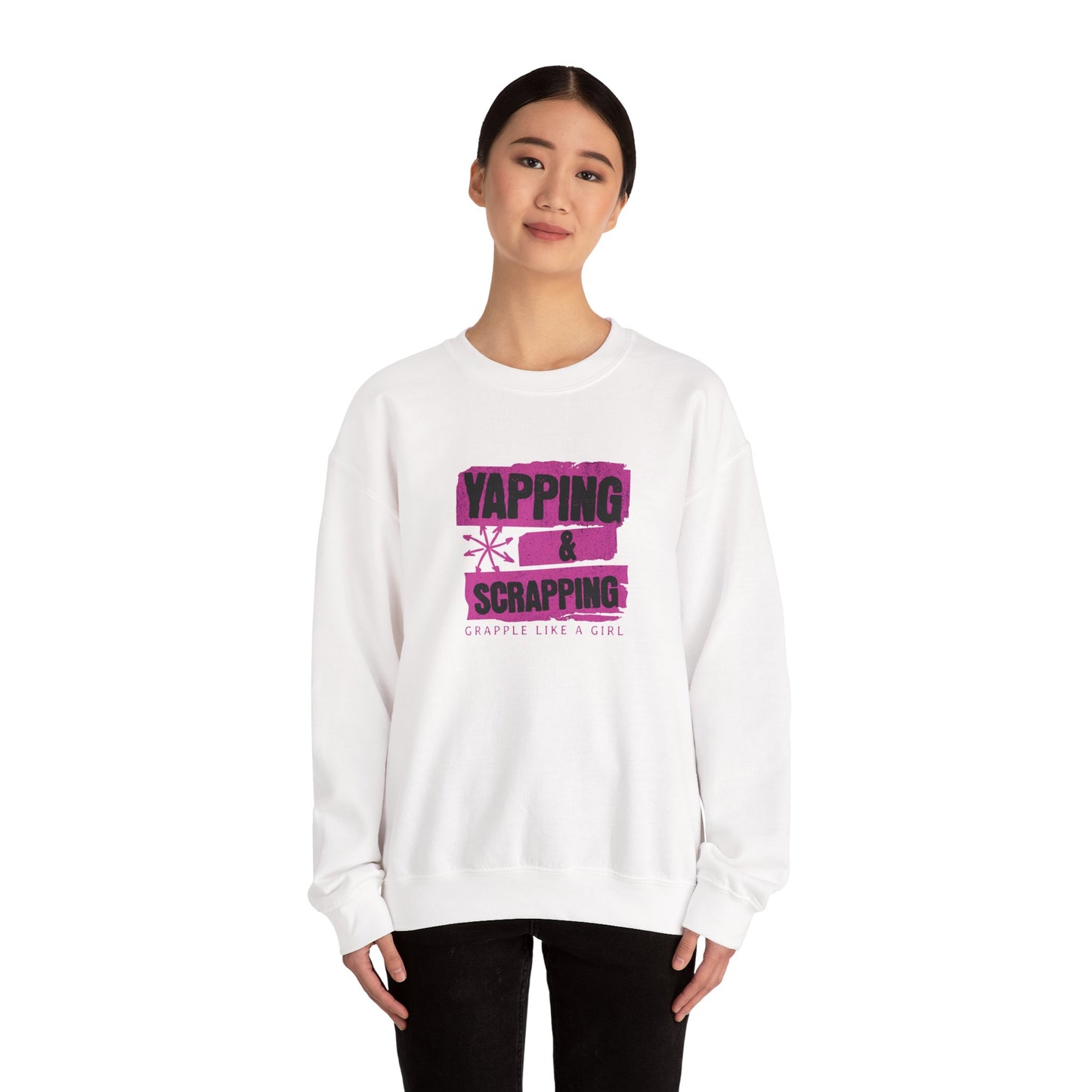 BJJ Women's Sweater Crewneck Sweater - Yapping & Scrapping