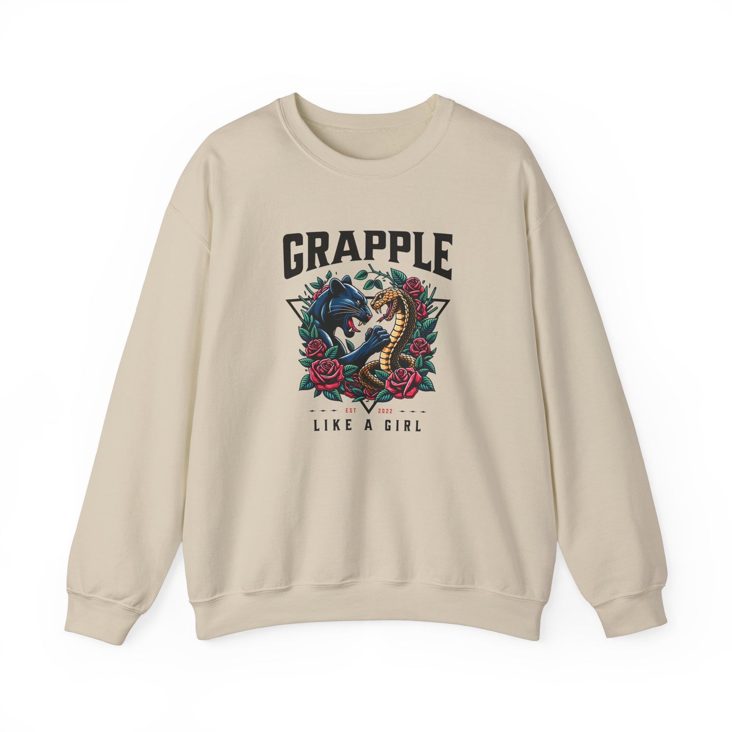 Women's Jiu Jitsu Sweater Crewneck Sweater - Panther & Snake