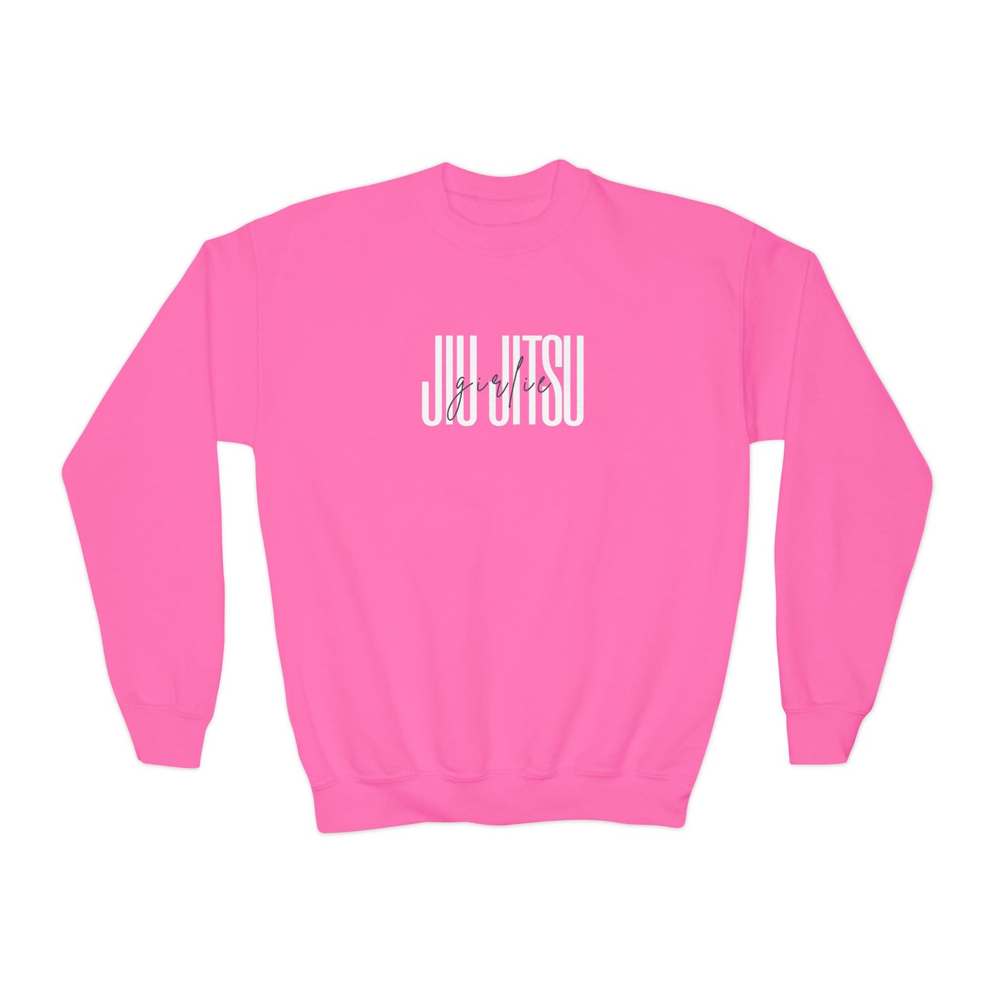 Grapple Like A Girl Youth Crewneck Sweatshirt - Jiu Jitsu Girlie