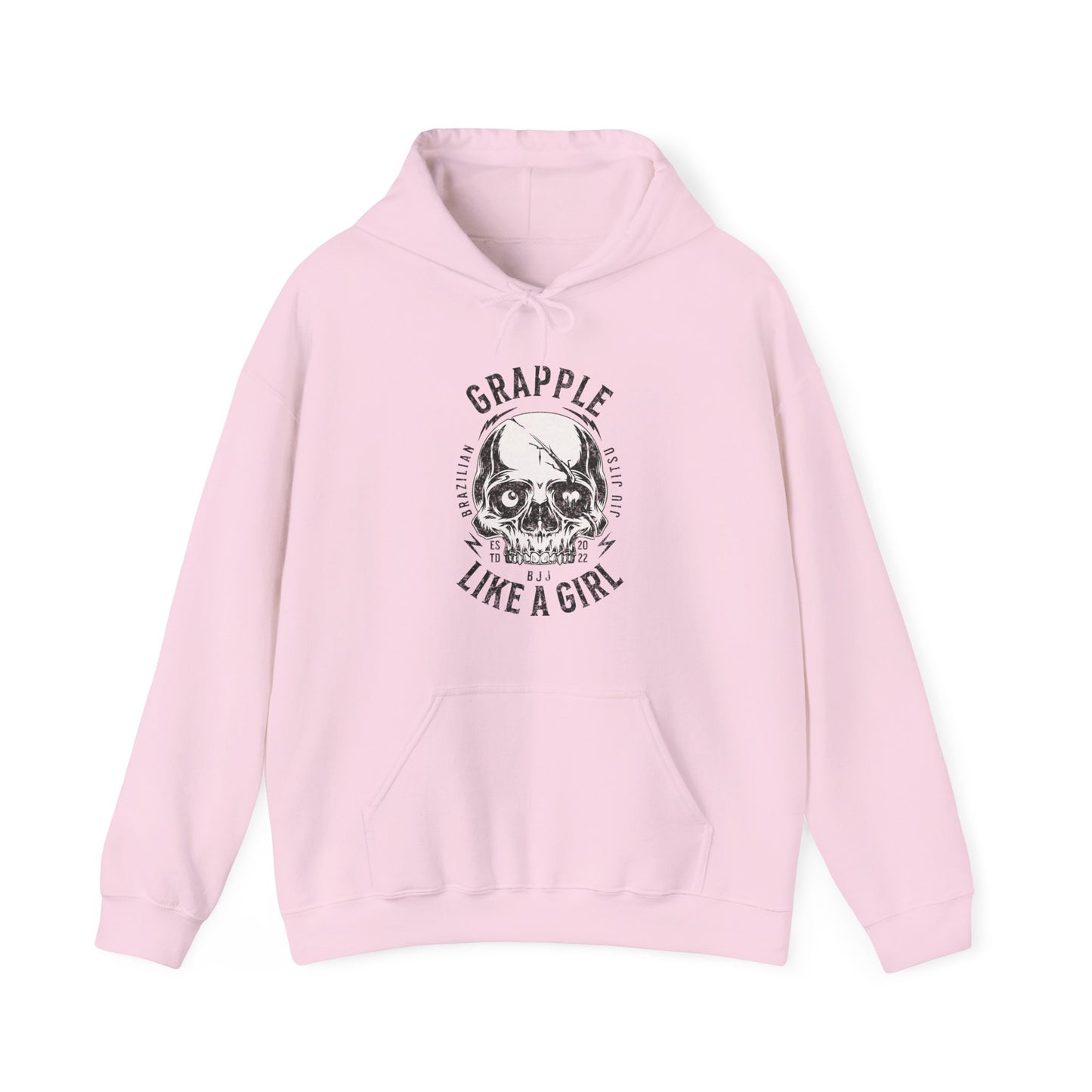 Women's Grapple like a Girl BJJ Hoodie - Skull Logo