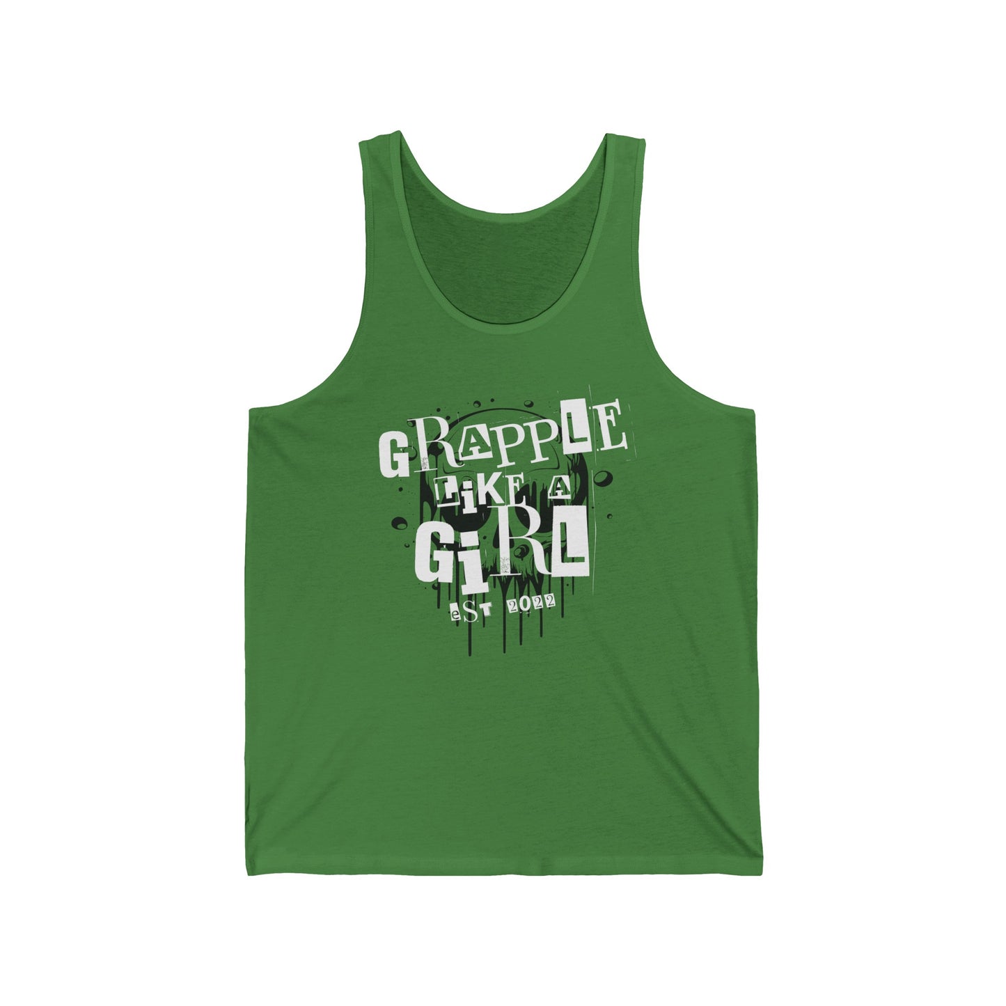 Grapple like a Girl Skull Logo Unisex Fit Jersey Tank