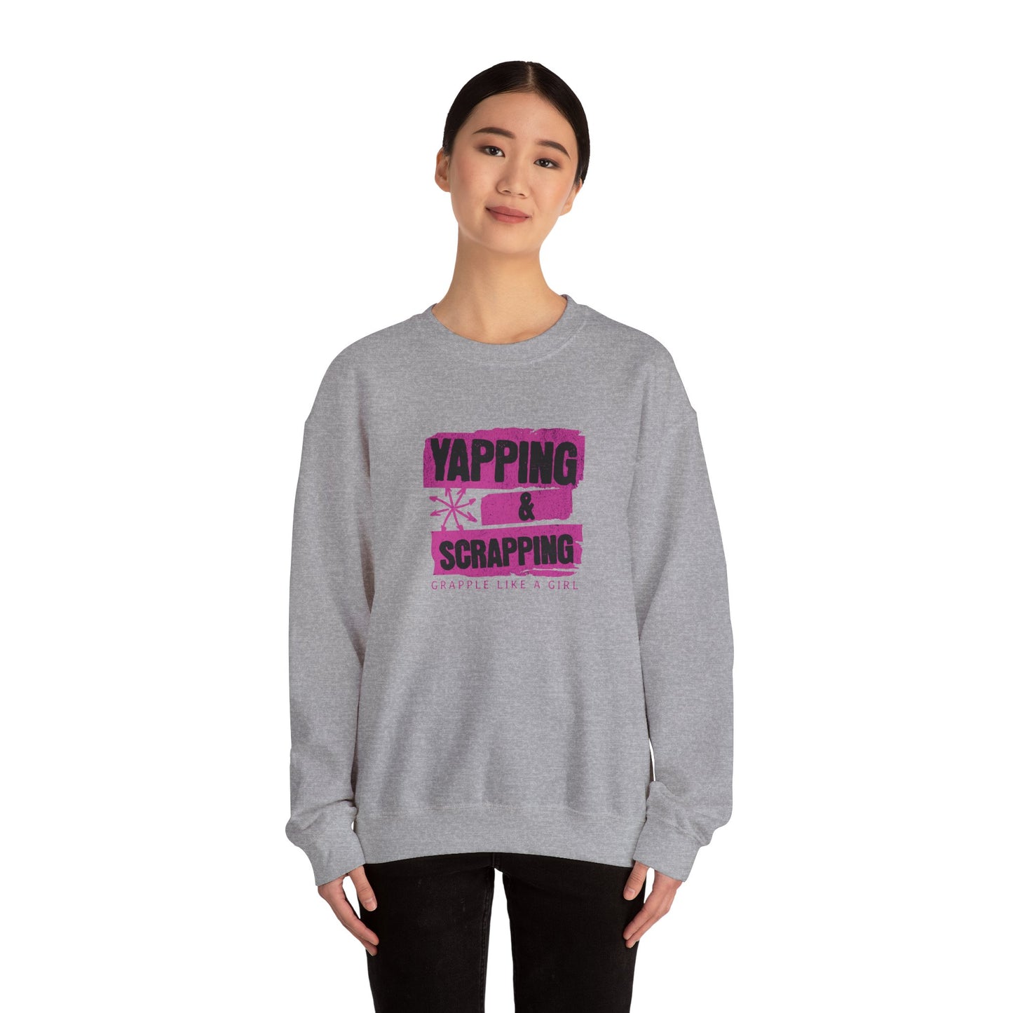 BJJ Women's Sweater Crewneck Sweater - Yapping & Scrapping