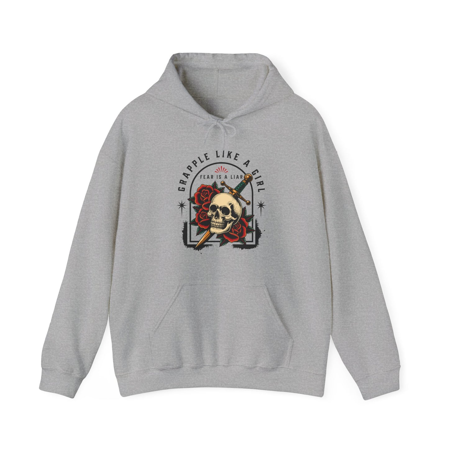 Grapple like a Girl Jiu Jitsu Hoodie - Fear is a Liar