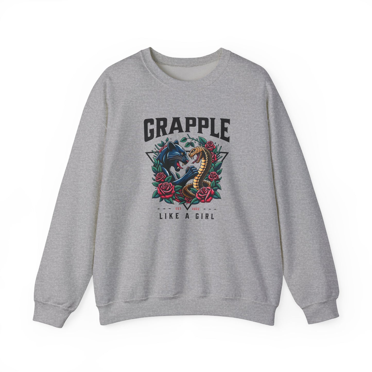 Women's Jiu Jitsu Sweater Crewneck Sweater - Panther & Snake