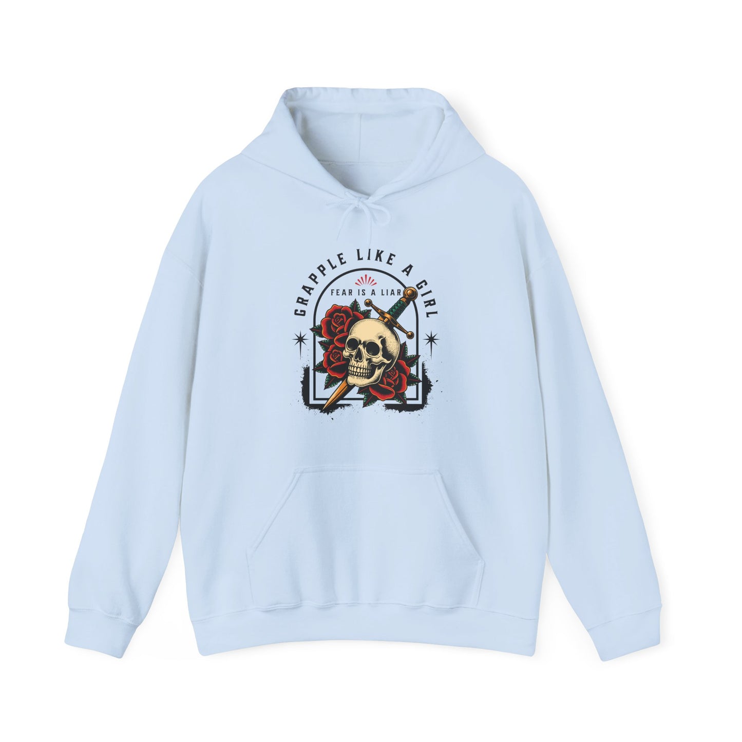 Grapple like a Girl Jiu Jitsu Hoodie - Fear is a Liar