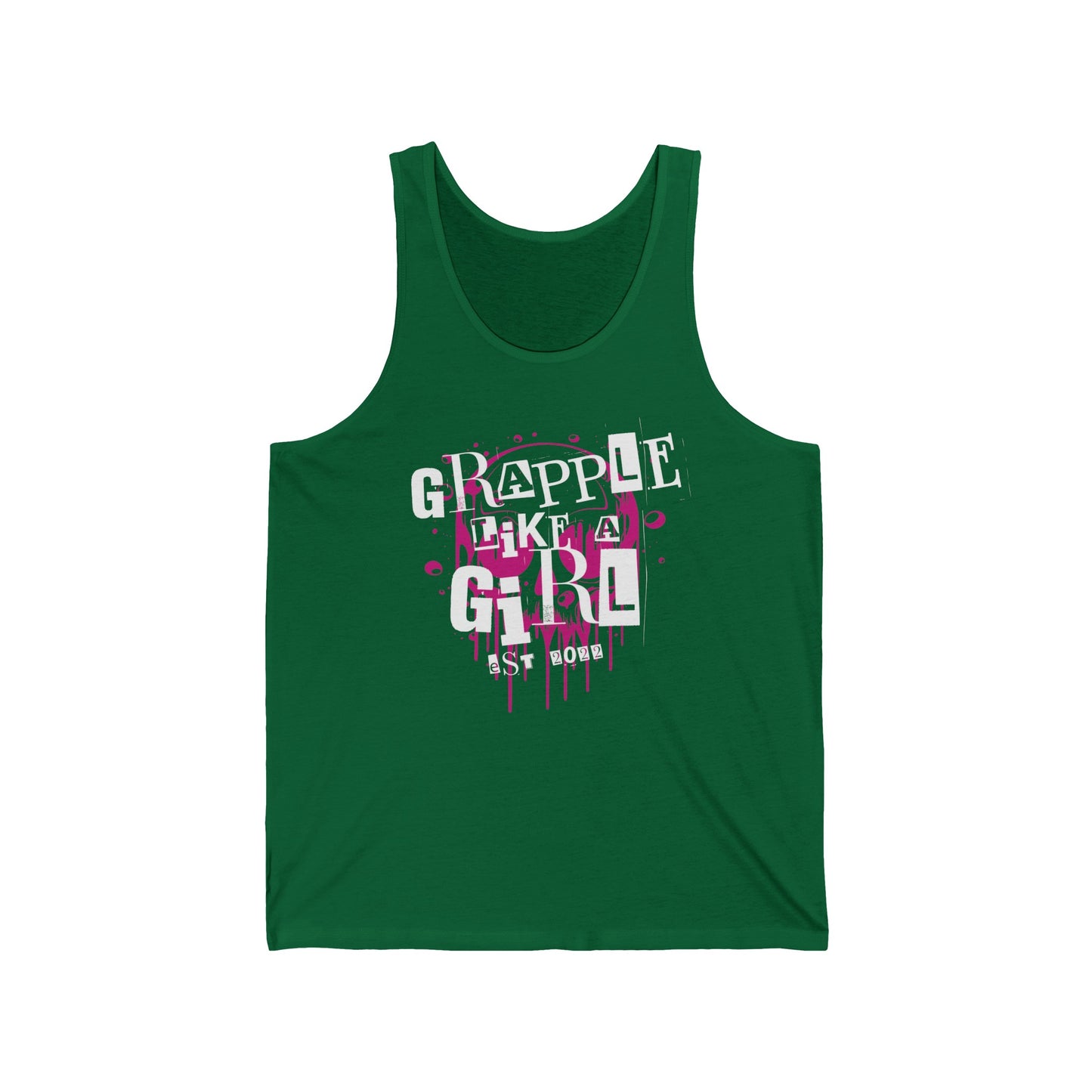 Grapple like a Girl Skull Logo Unisex Fit Jersey Tank