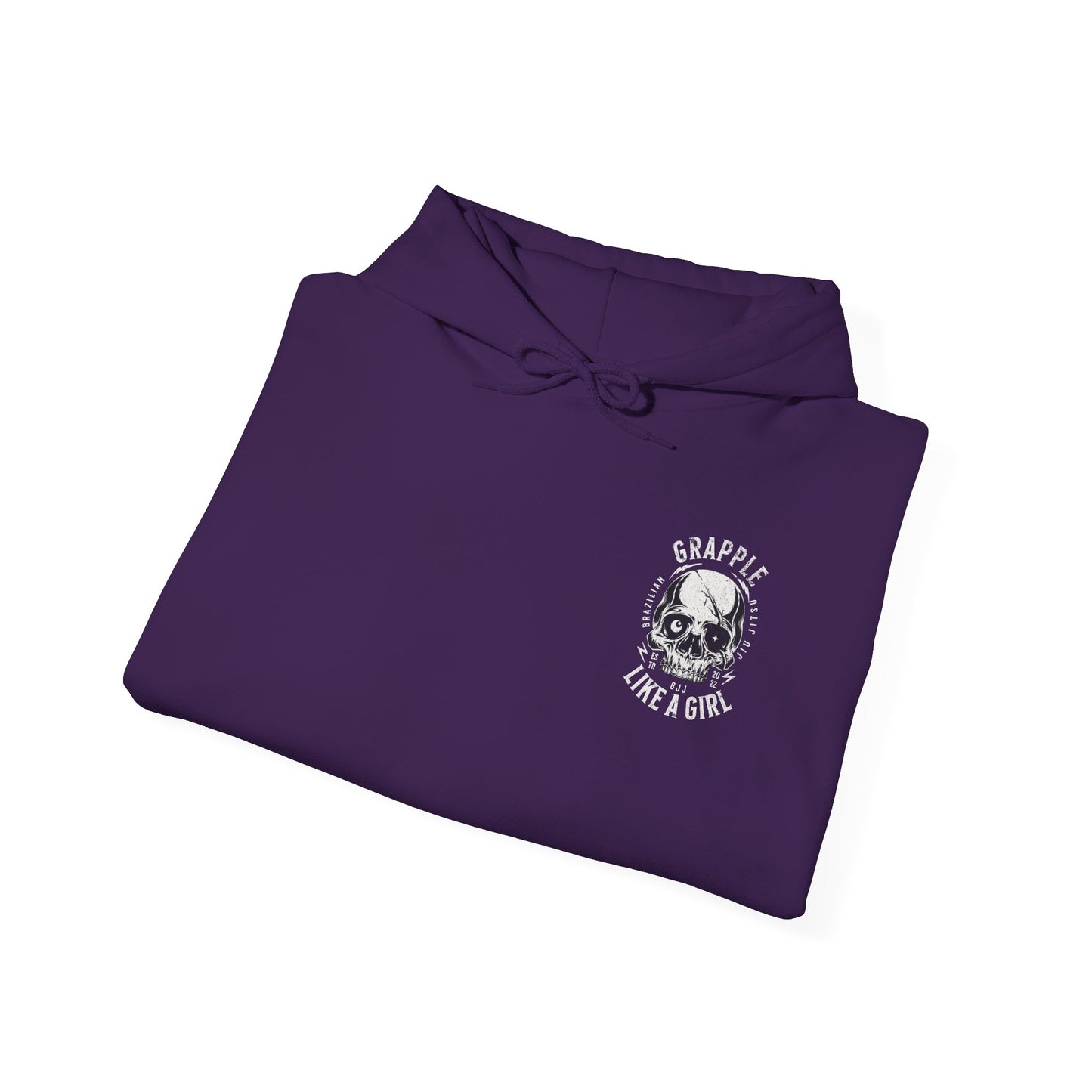 Women's BJJ Hoodie - Grapple Like a Girl, Heavy AF
