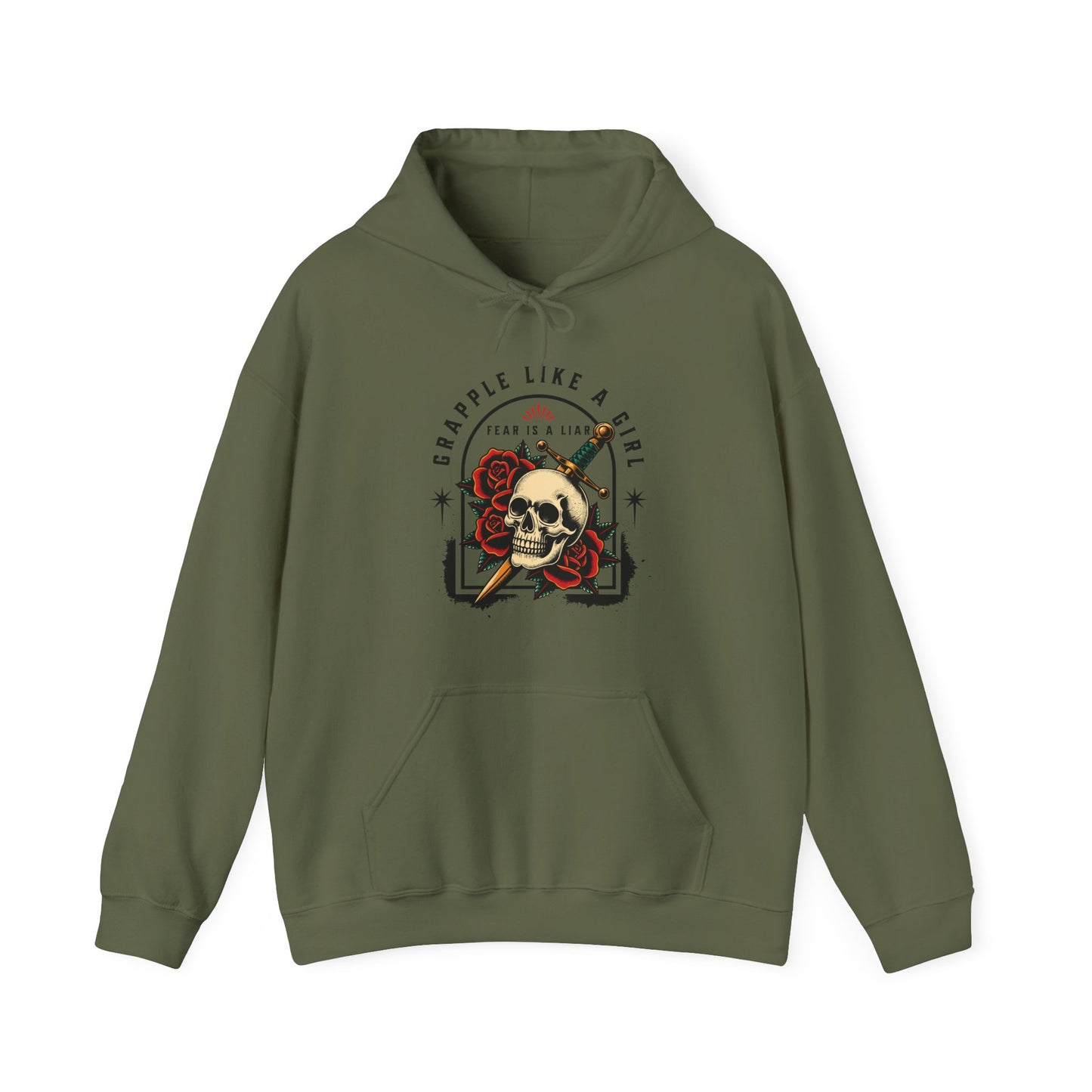 Grapple like a Girl Jiu Jitsu Hoodie - Fear is a Liar