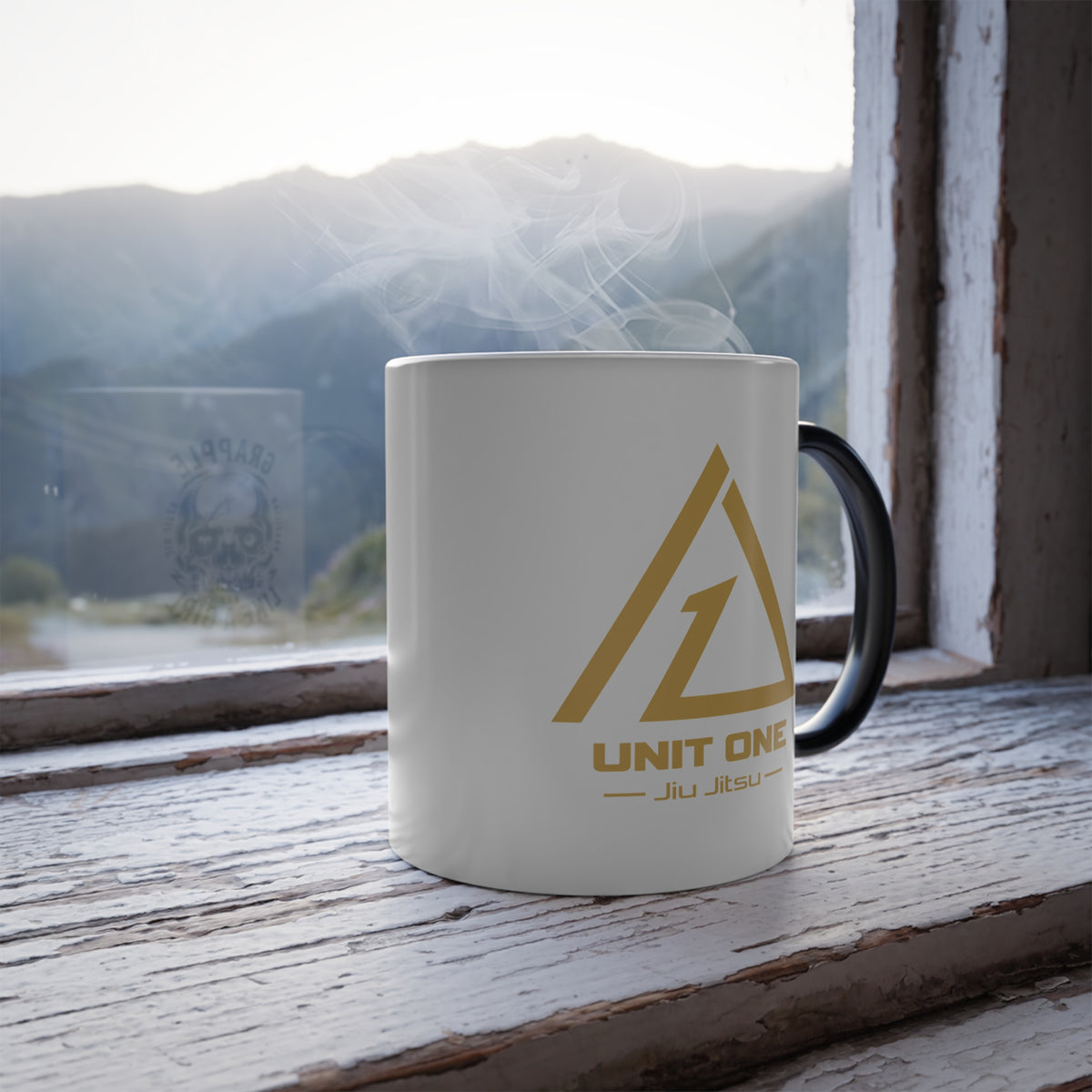 Grapple like a Girl Color-Changing 11oz Coffee Mug - Gold Logo, Unit One