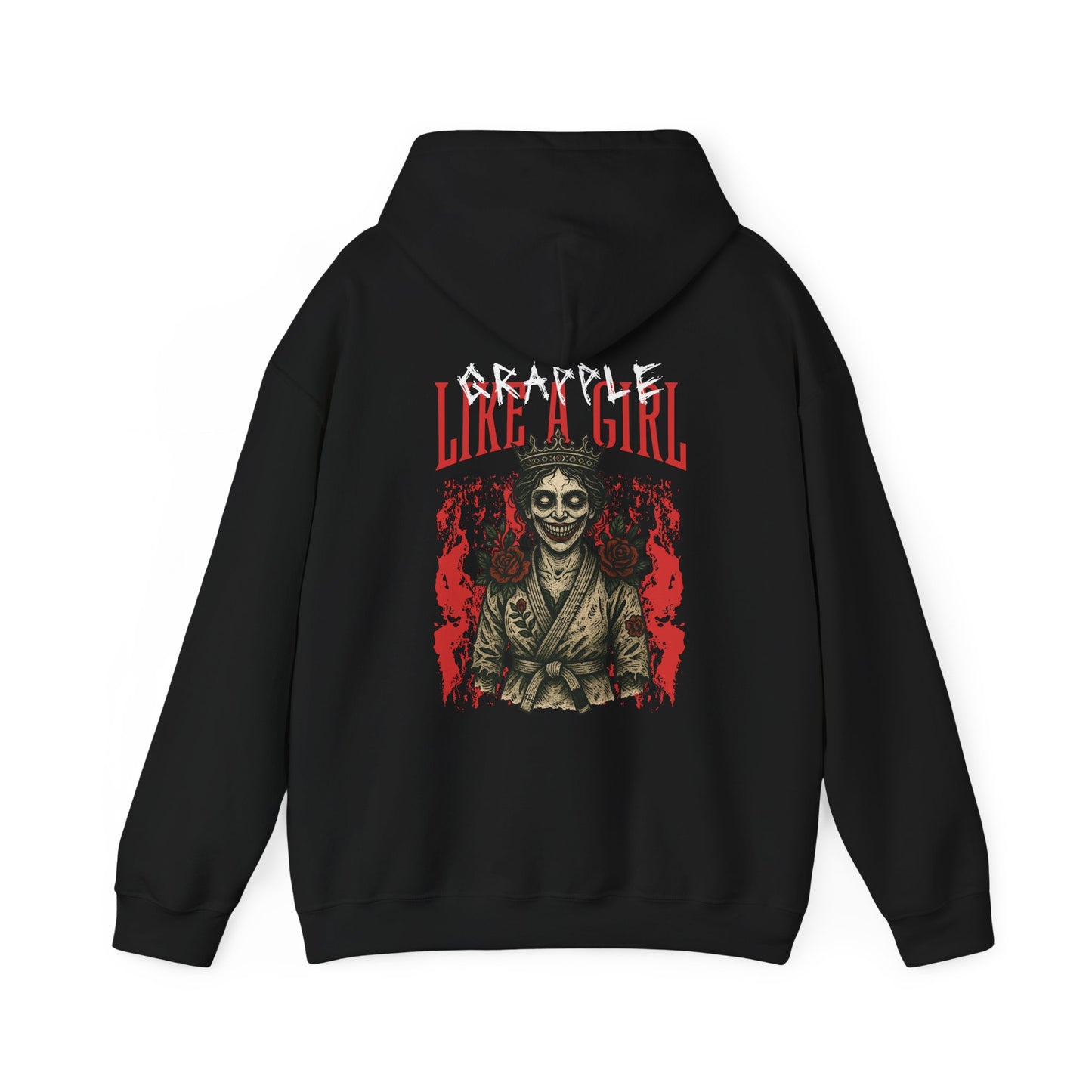 Women's BJJ Hoodie - Grapple Like a Girl, Crowned in Chaos *Limited Edition*