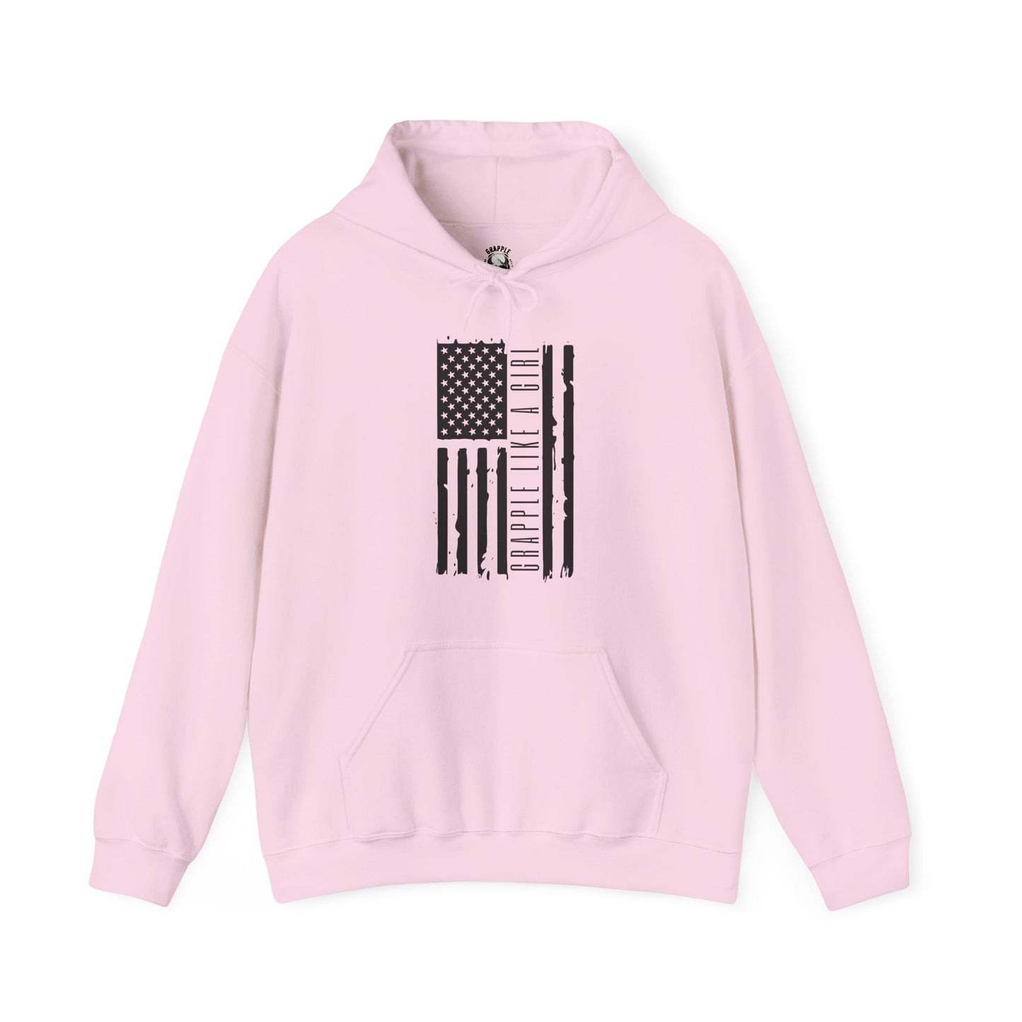 Women's BJJ Hoodie - Grapple Like a Girl American Flag