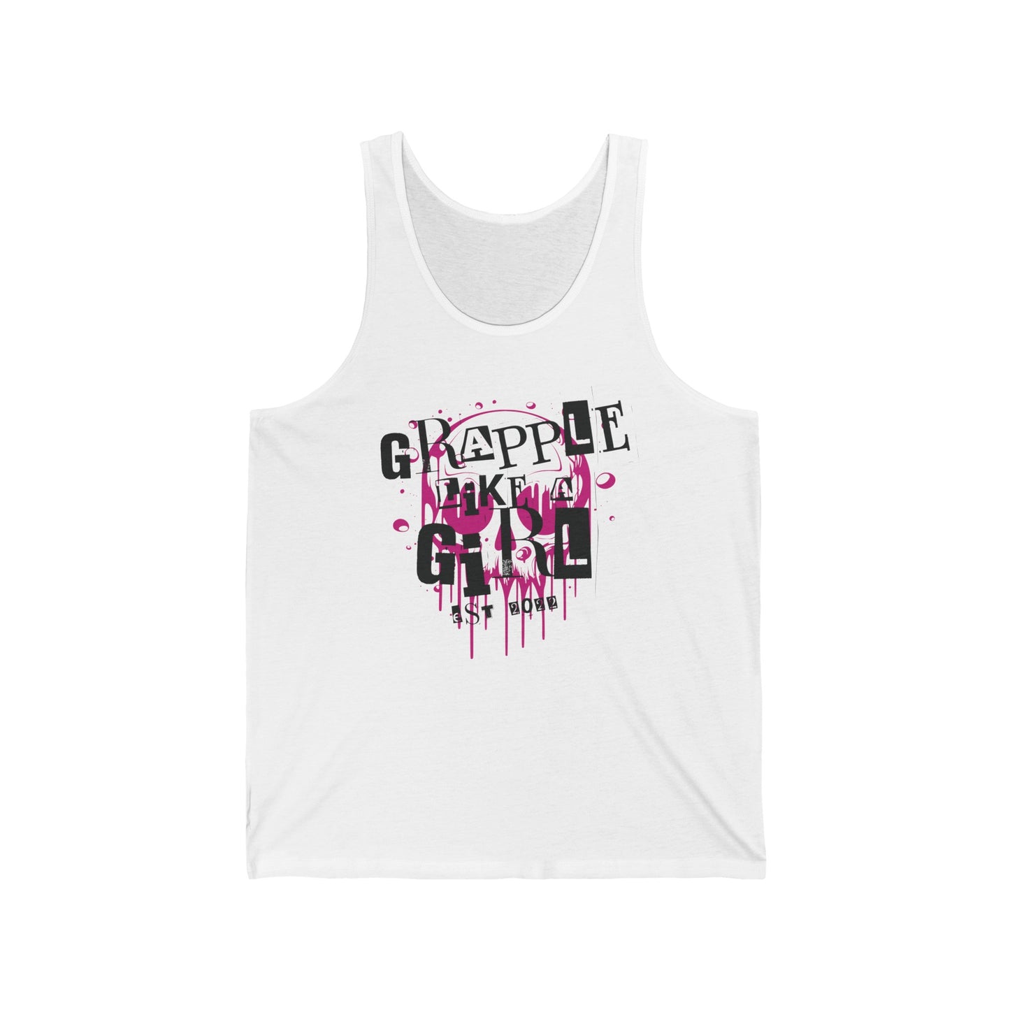 Grapple like a Girl Skull Logo Unisex Fit Jersey Tank