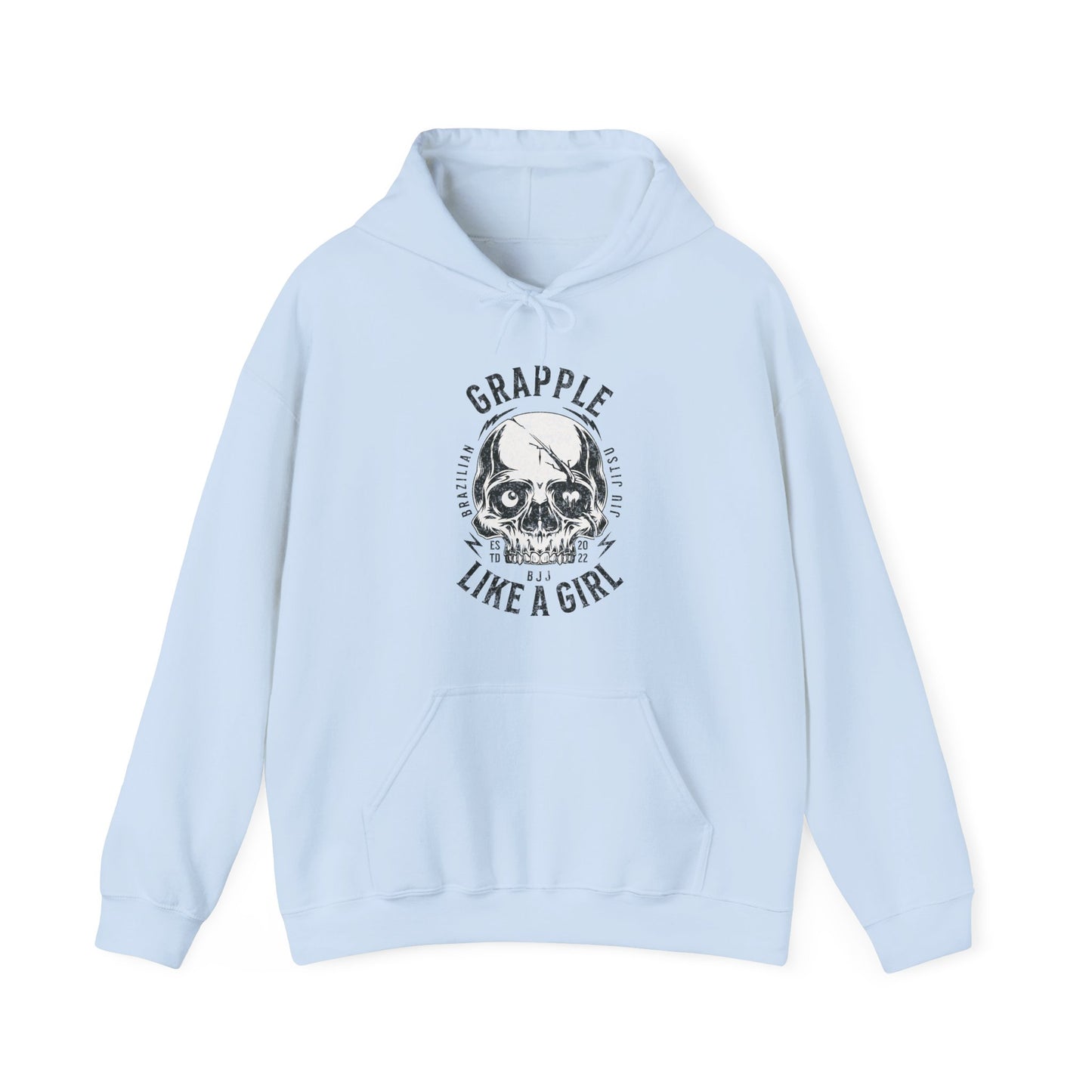 Women's Grapple like a Girl BJJ Hoodie - Skull Logo