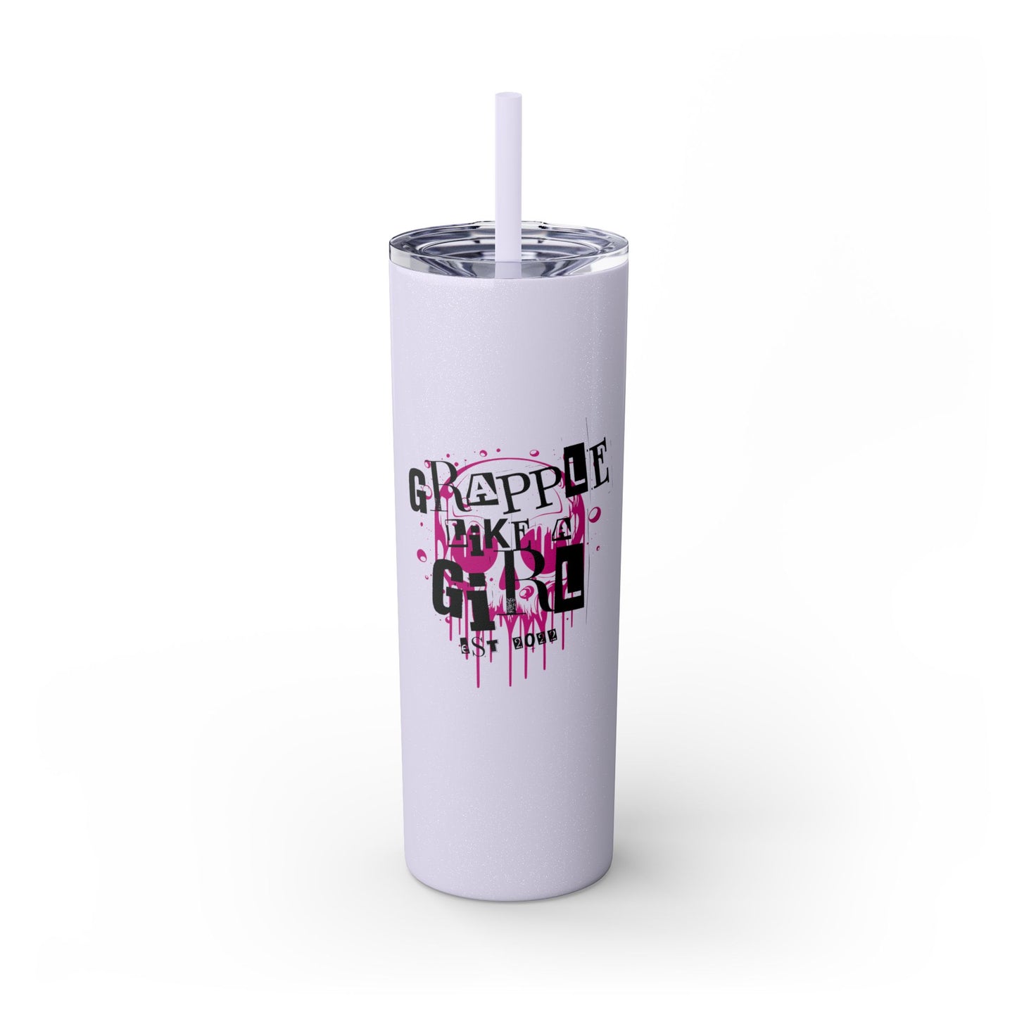 Grapple Like a Girl BJJ Skinny Matte Tumbler, 20oz