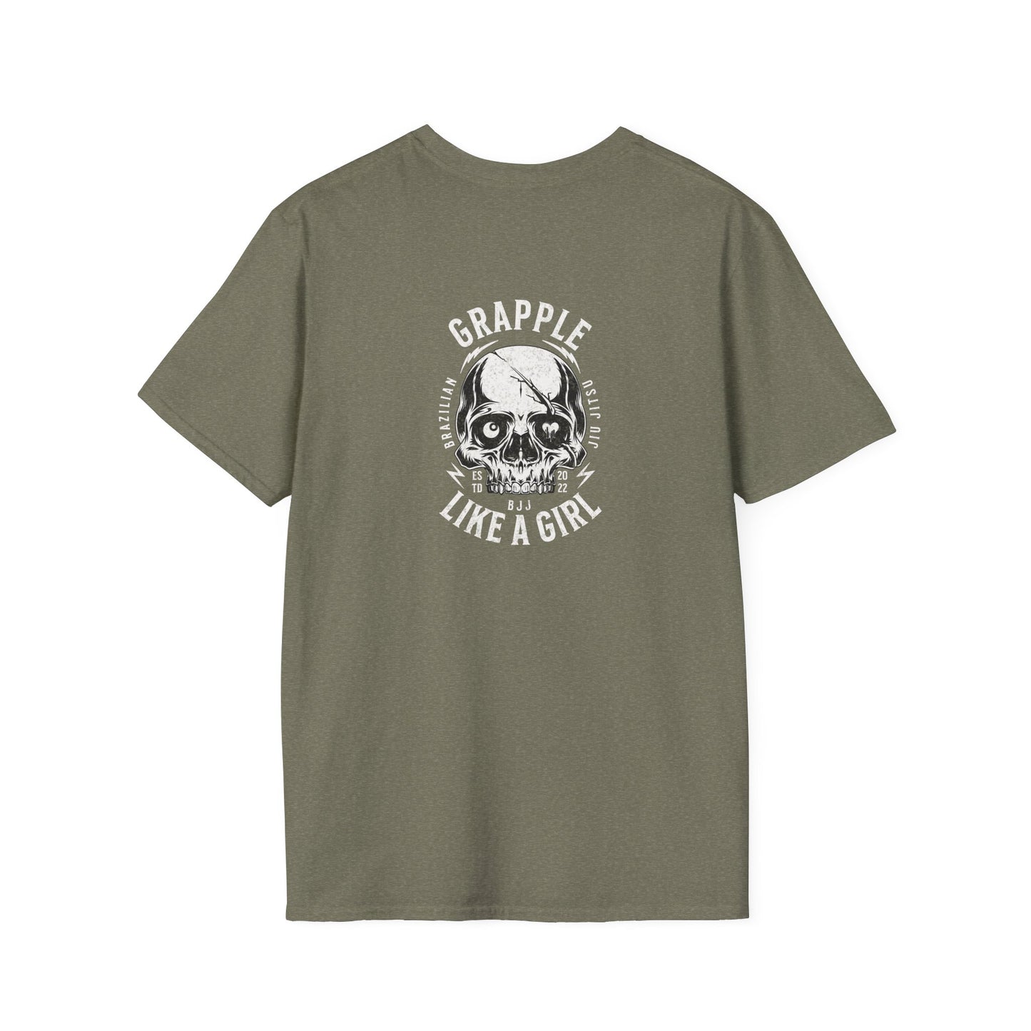 Grapple like a Girl T-Shirt - Violent Little Thing/Skull Logo