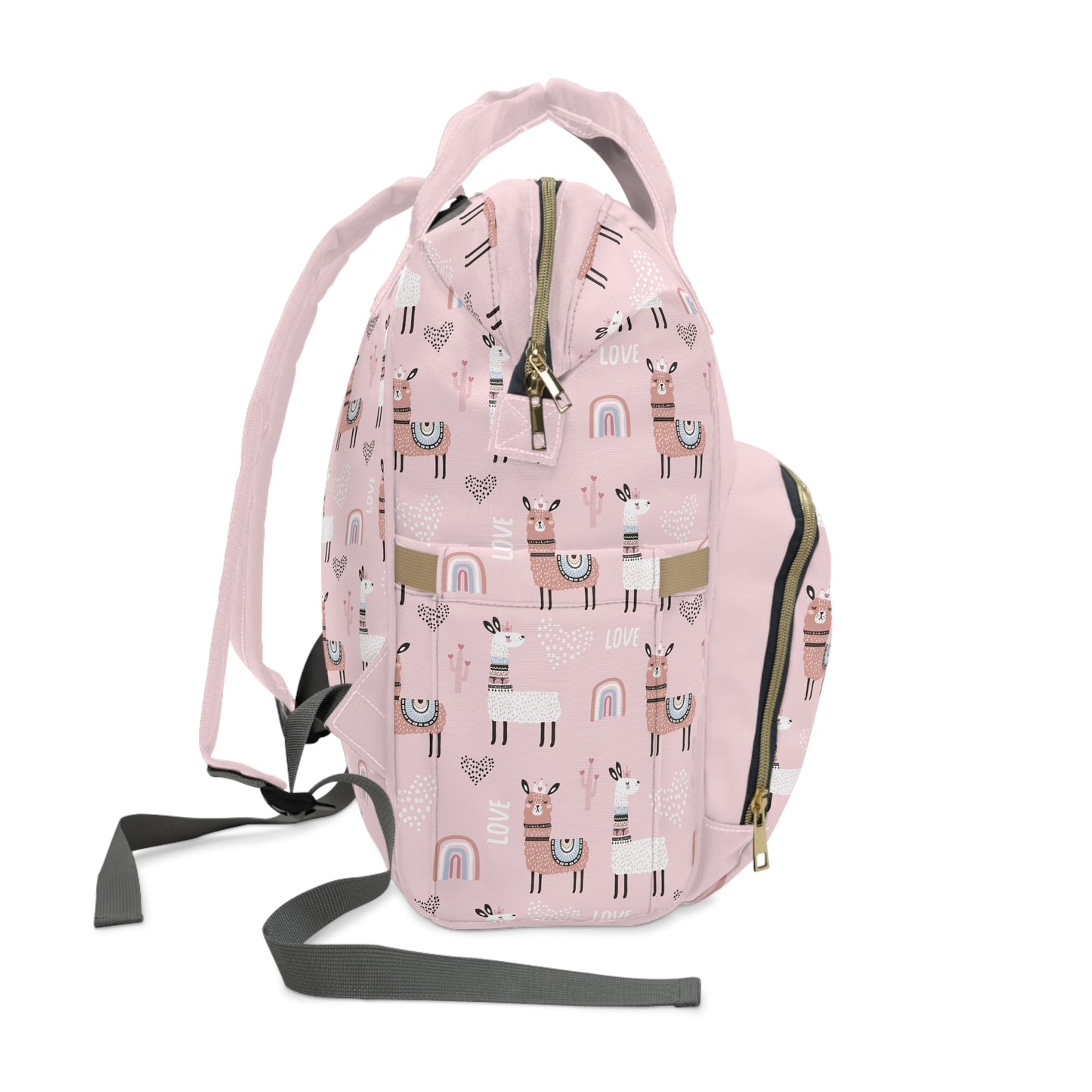 Grapple like a Girl Jiu Jitsu Gear Backpack - Pink Llamas