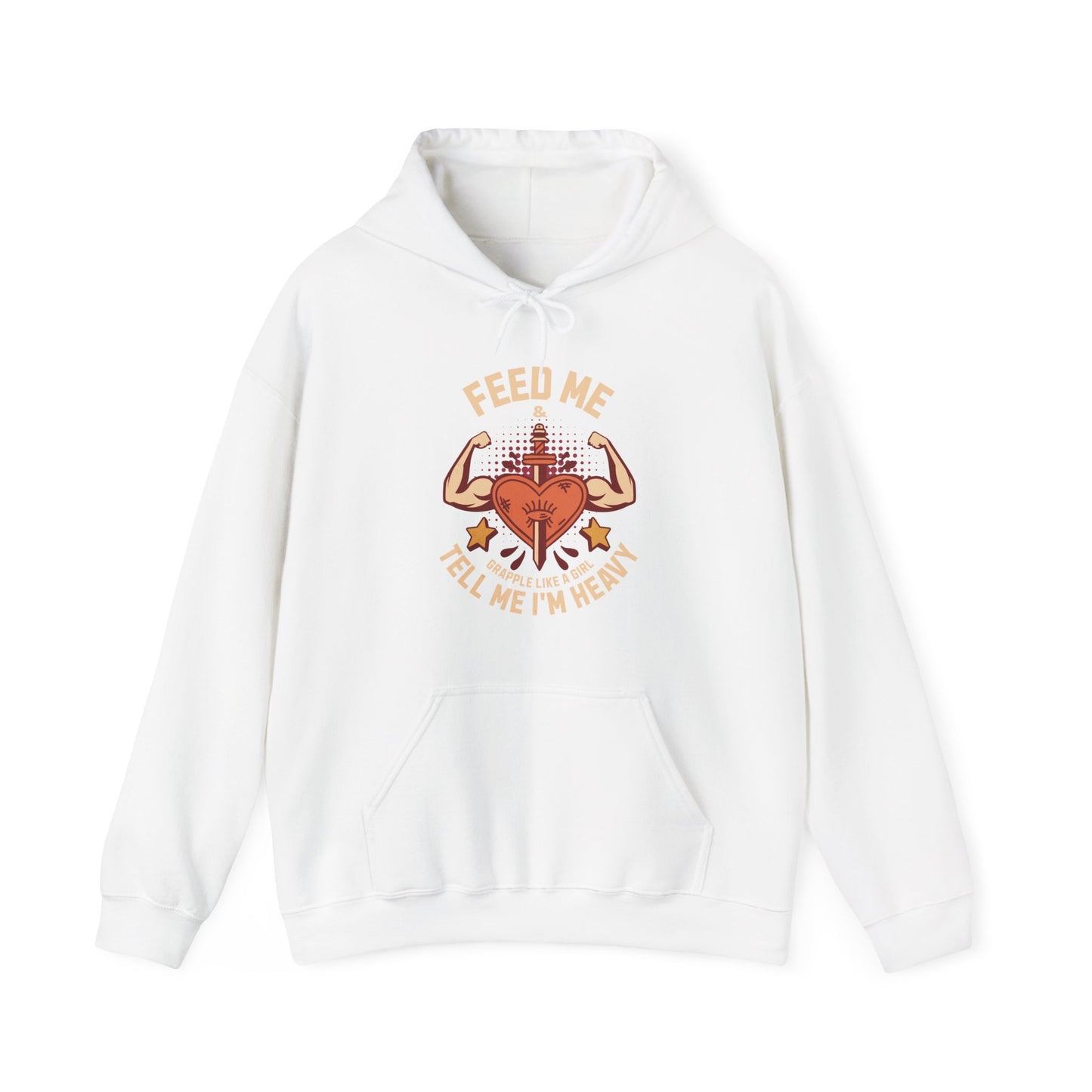 Grapple like a Girl Jiu Jitsu Hoodie - Feed me & Tell me I'm Heavy
