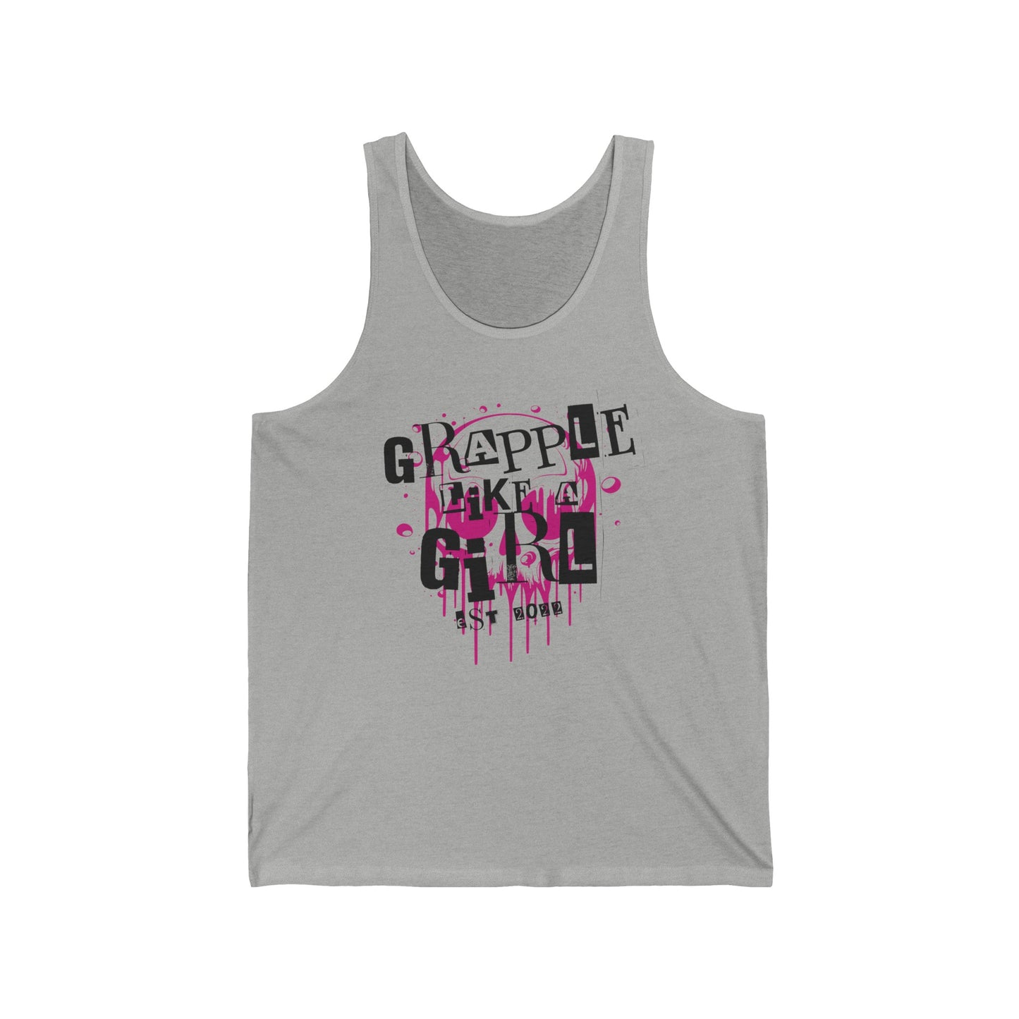 Grapple like a Girl Skull Logo Unisex Fit Jersey Tank