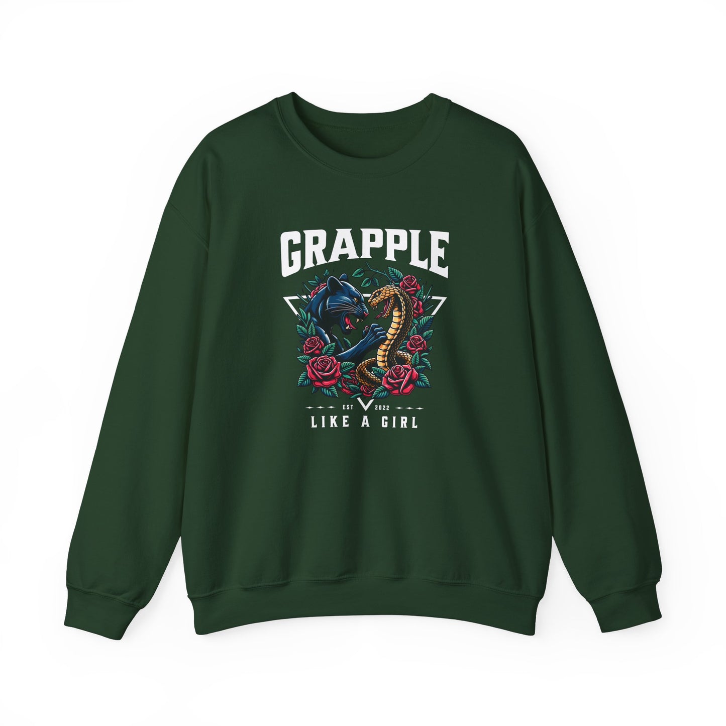Women's Jiu Jitsu Sweater Crewneck Sweater - Panther & Snake