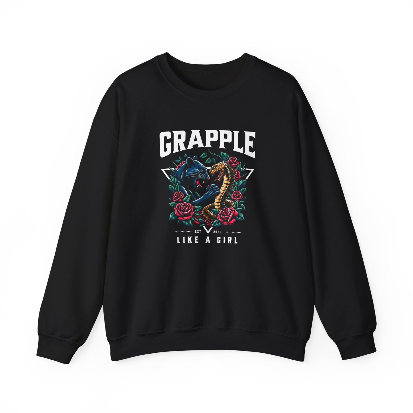 Women's Jiu Jitsu Sweater Crewneck Sweater - Panther & Snake