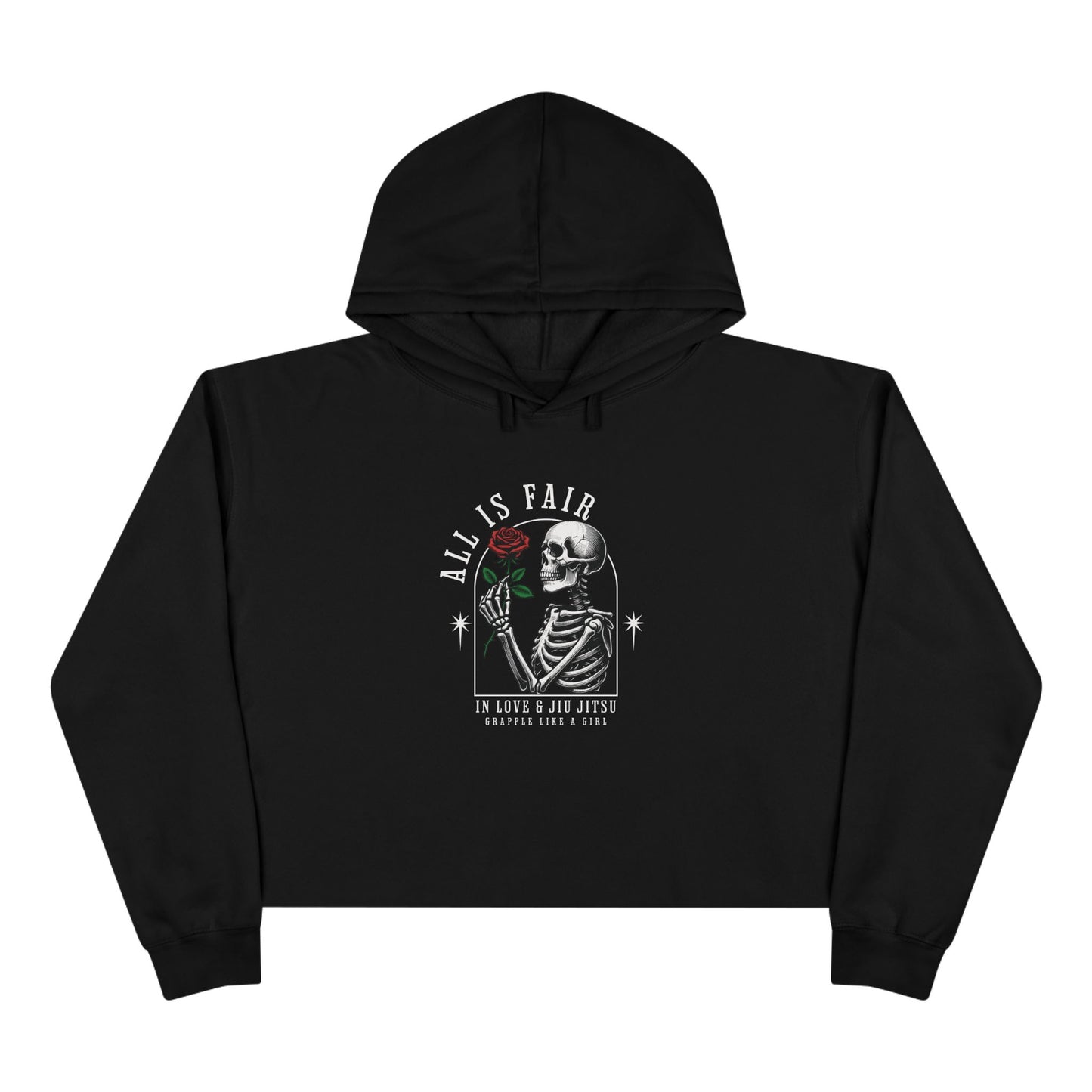 Copy of Grapple like a Girl Cropped Hoodie - All is Fair in Love & BJJ