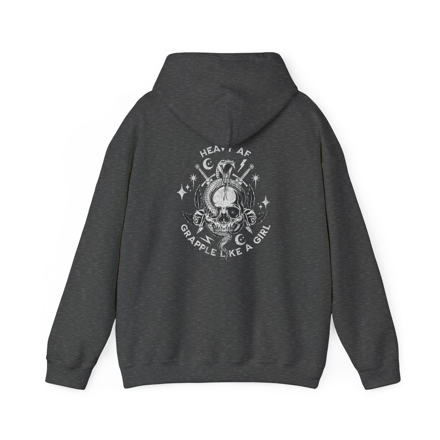 Women's BJJ Hoodie - Grapple Like a Girl, Heavy AF