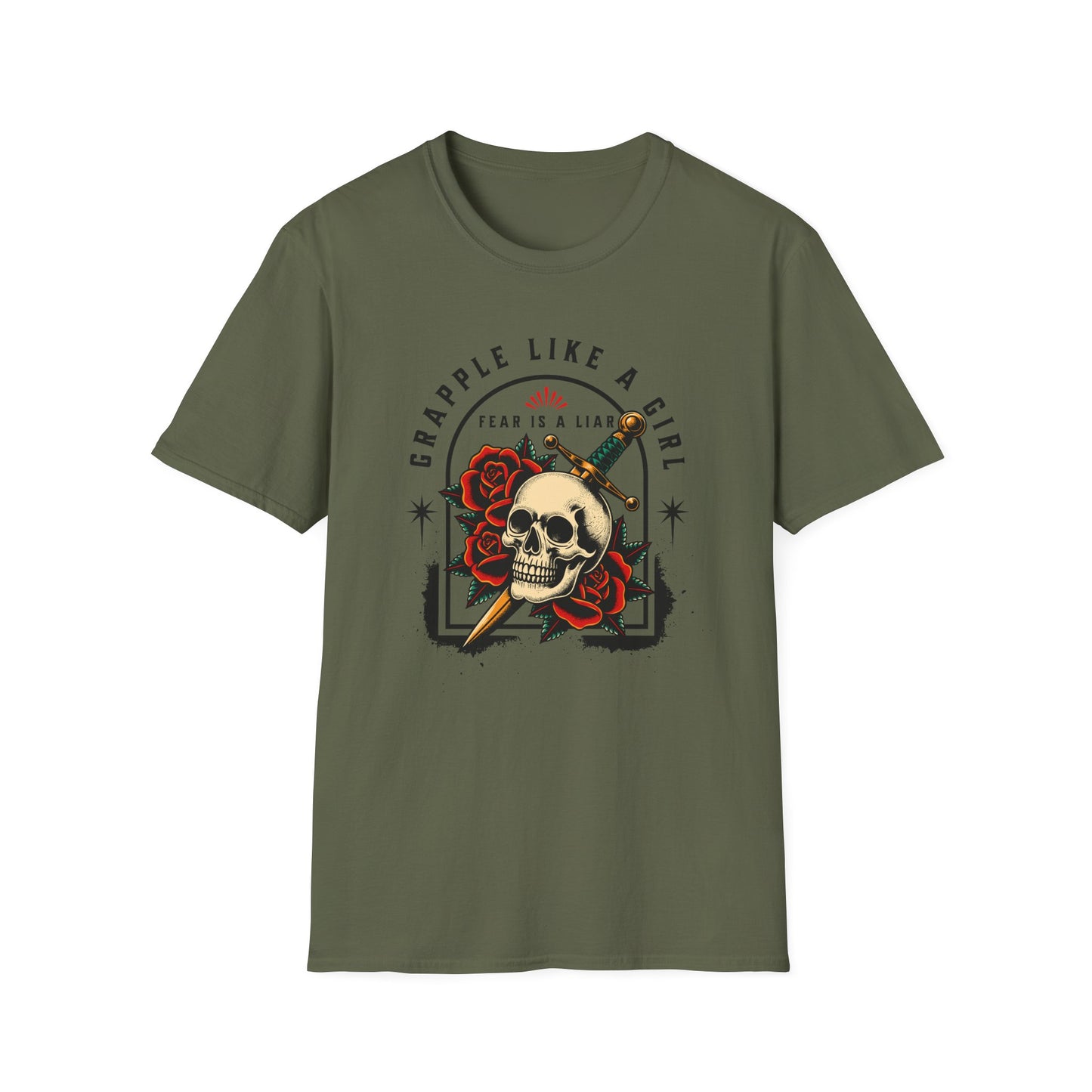 Grapple like a Girl Jiu Jitsu Women's T-Shirt - Fear is a Liar