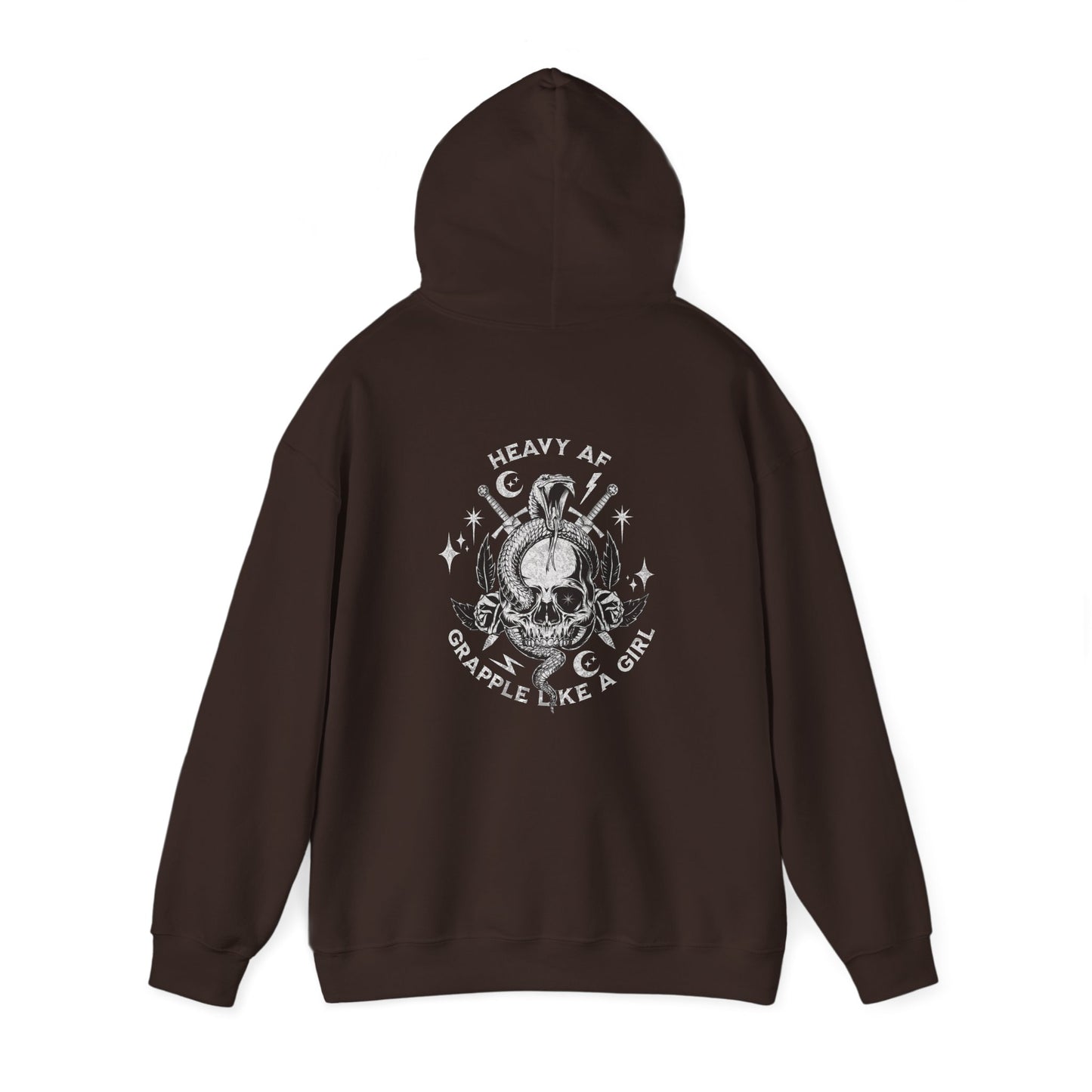 Women's BJJ Hoodie - Grapple Like a Girl, Heavy AF