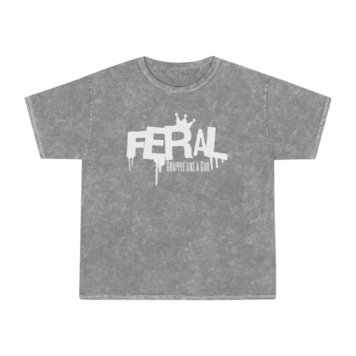 Feral Grapple like a Girl Unisex Fit Mineral Wash T-Shirt
