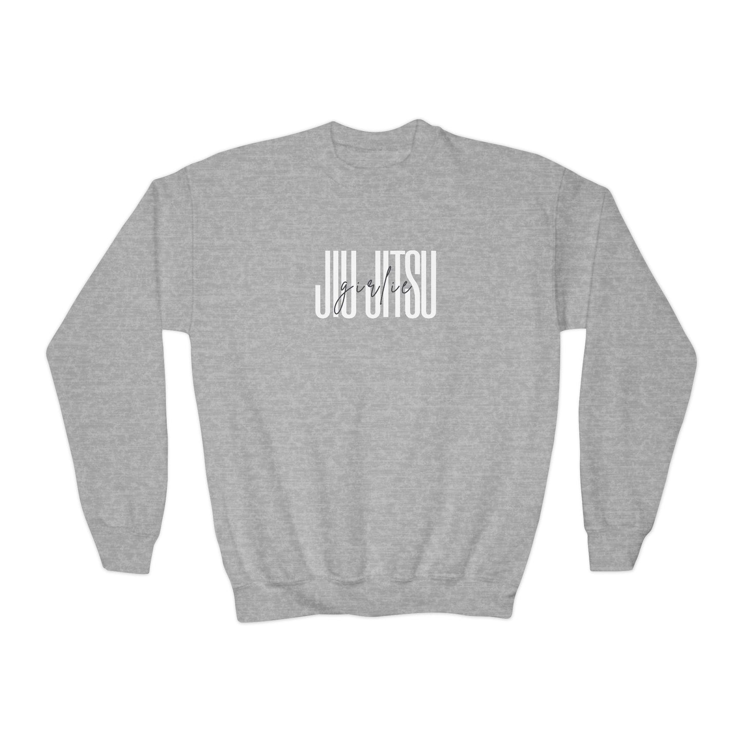 Grapple Like A Girl Youth Crewneck Sweatshirt - Jiu Jitsu Girlie