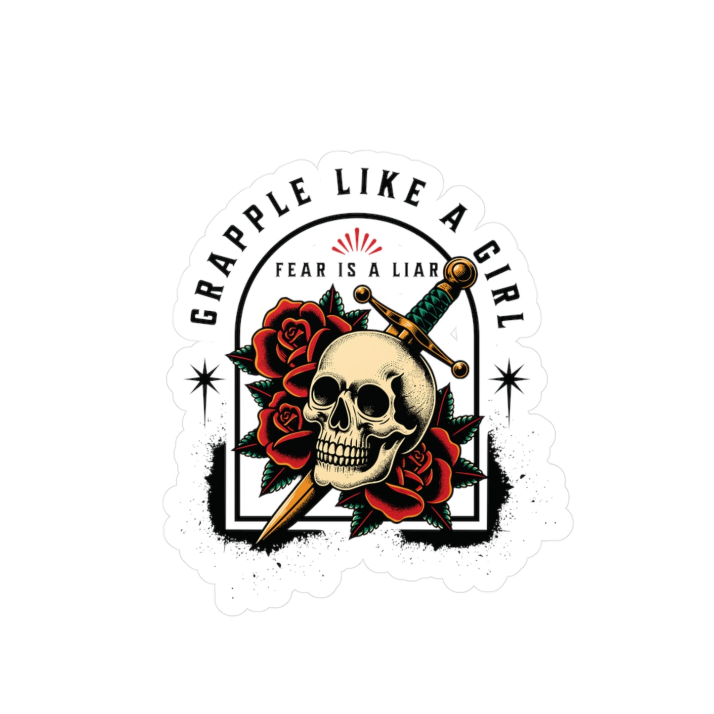 Copy of Jiu Jitsu Women's BJJ Vinyl Decal - Fear is a Liar Vinyl Sticker