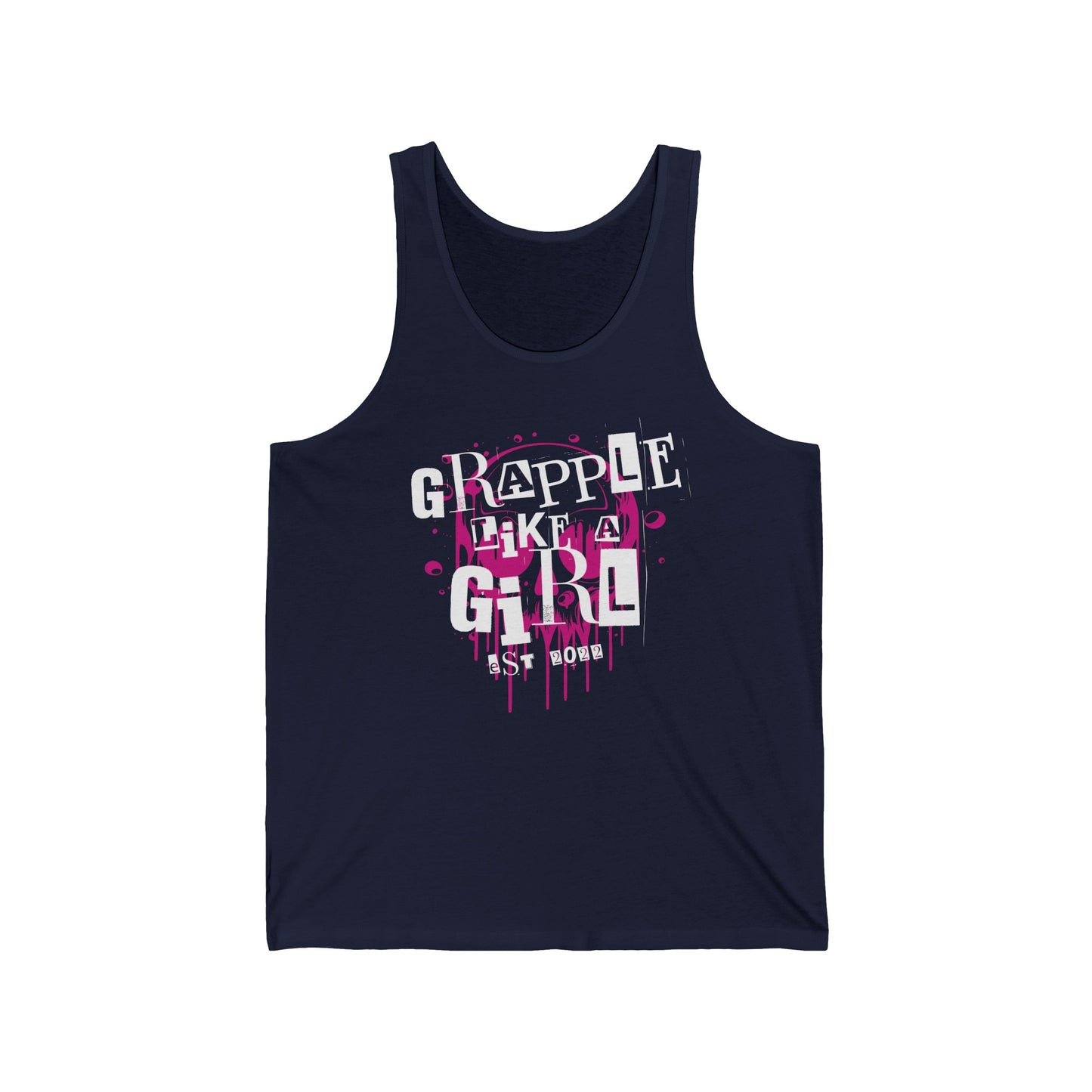 Grapple like a Girl Skull Logo Unisex Fit Jersey Tank