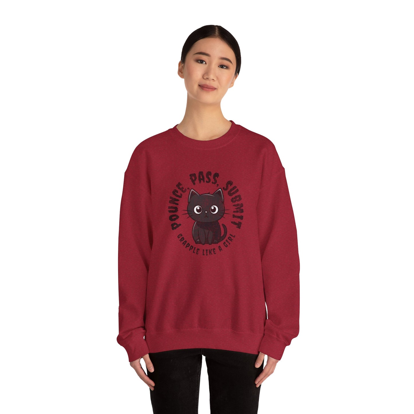 BJJ Women's Sweater Crewneck Sweater - Pounce, Pass, Submit *Limited Edition*