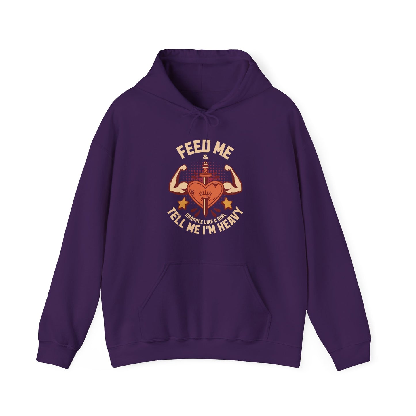 Grapple like a Girl Jiu Jitsu Hoodie - Feed me & Tell me I'm Heavy