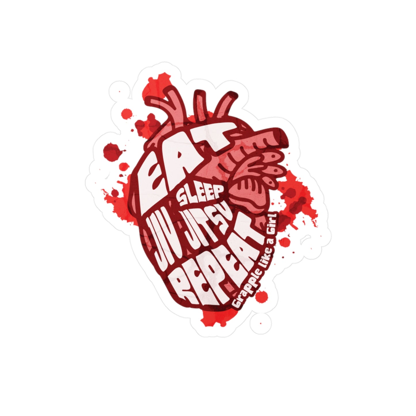 BJJ Sticker - Eat, Sleep, Jiu Jitsu, Repeat Decals