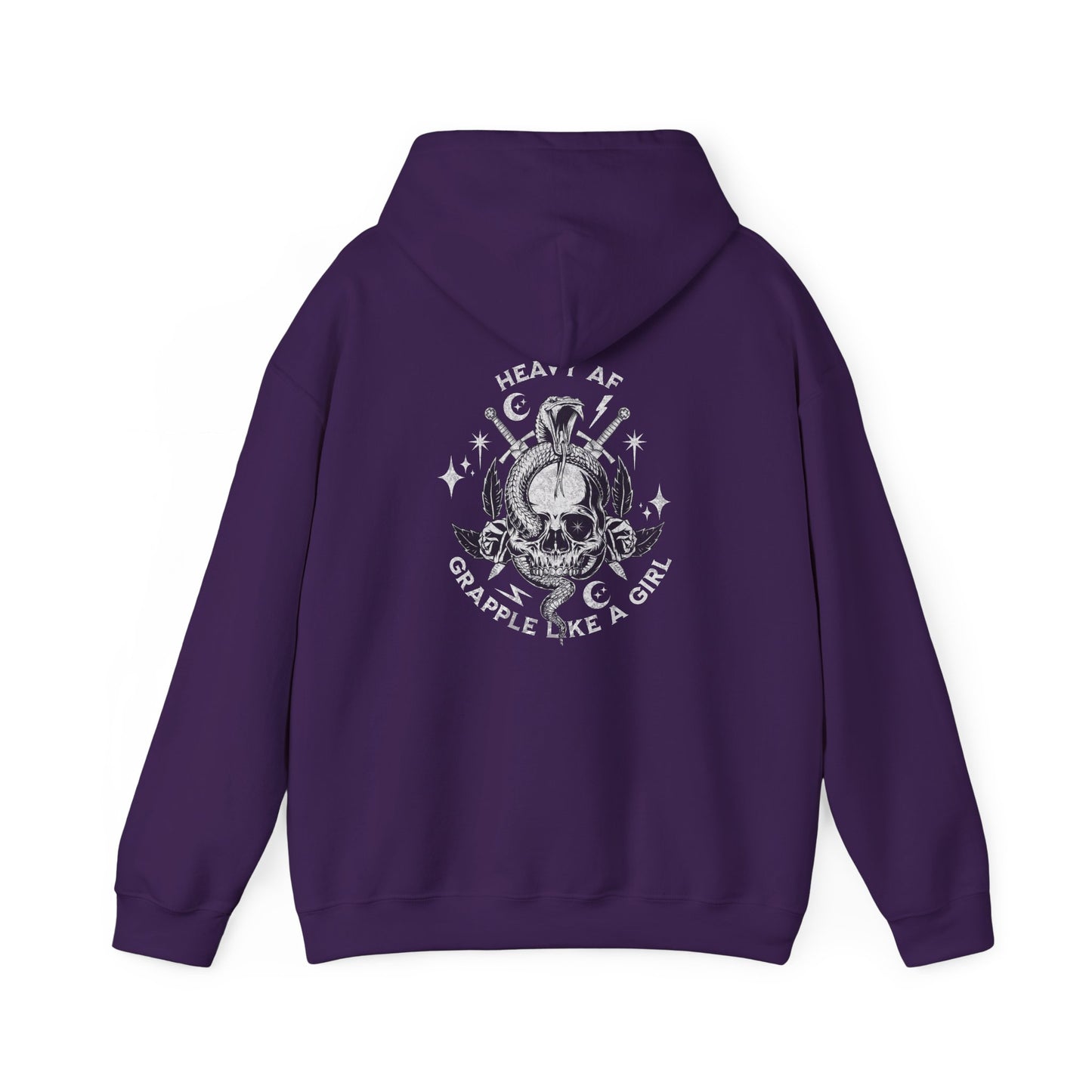 Women's BJJ Hoodie - Grapple Like a Girl, Heavy AF