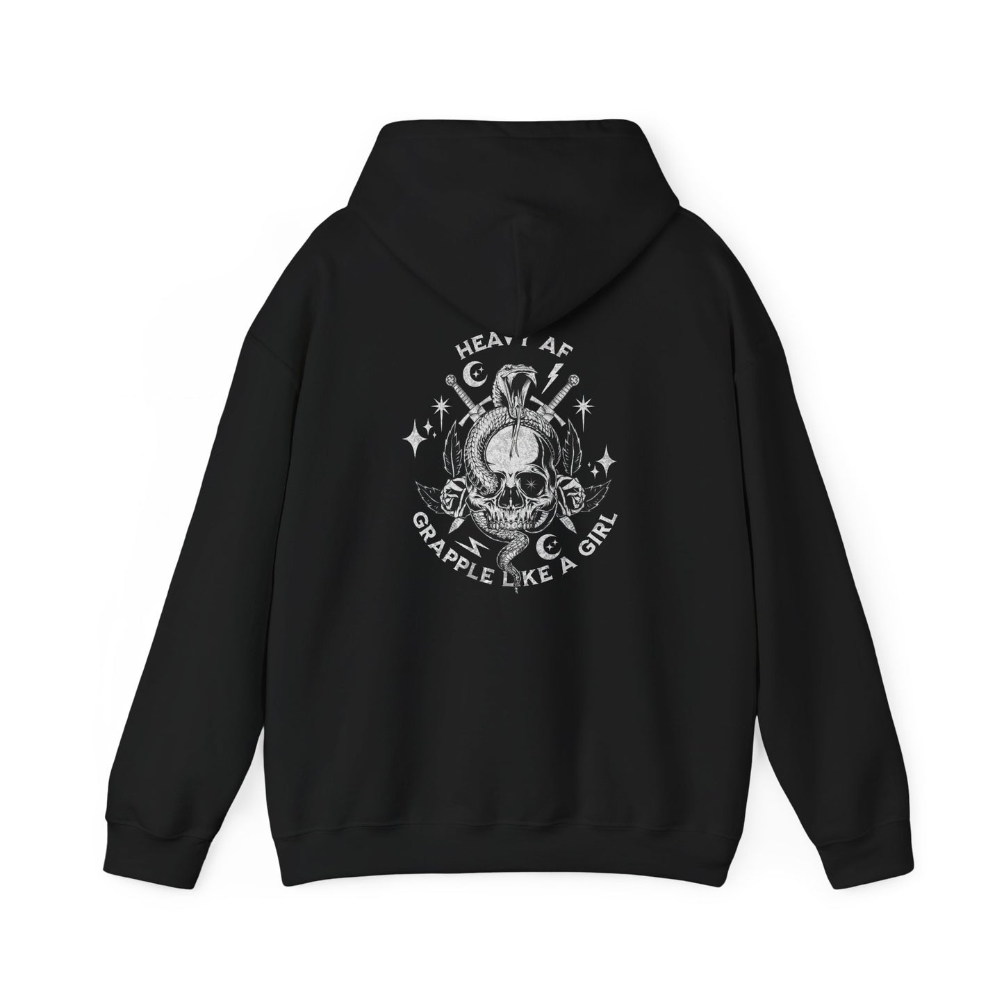 Women's BJJ Hoodie - Grapple Like a Girl, Heavy AF