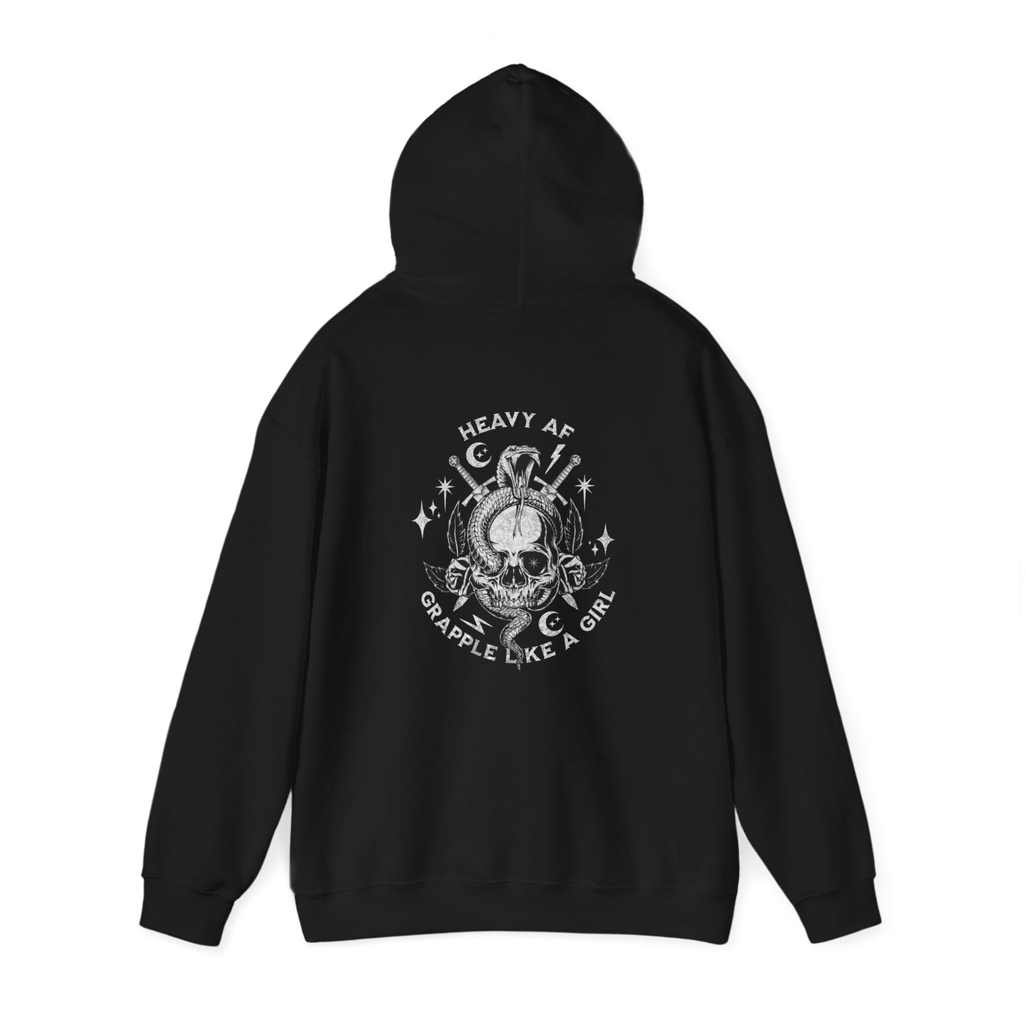 Women's BJJ Hoodie - Grapple Like a Girl, Heavy AF