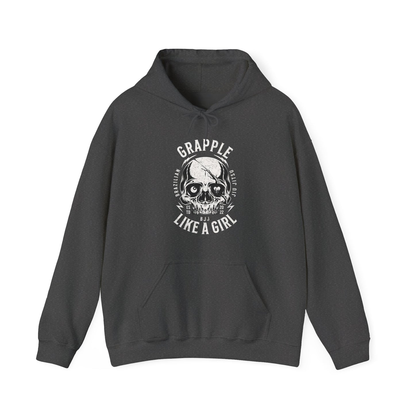 Women's Grapple like a Girl BJJ Hoodie - Skull Logo