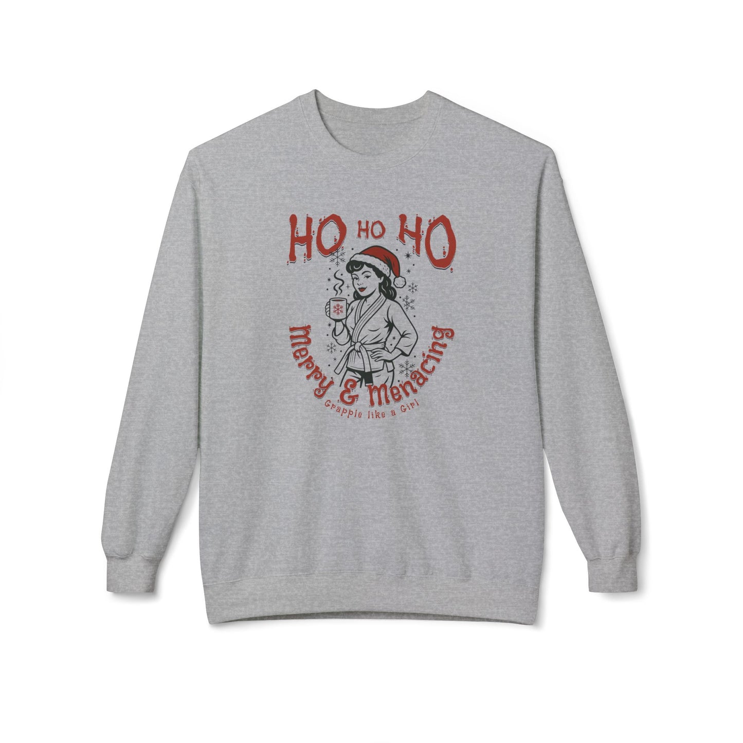 Grapple like a Girl Jiu Jitsu Crewneck Sweater - Merry & Menacing *Limited Edition Holiday Drop*