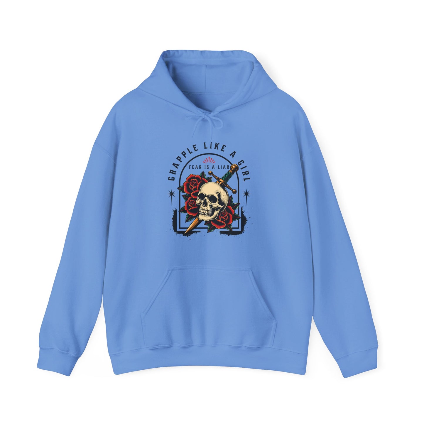 Grapple like a Girl Jiu Jitsu Hoodie - Fear is a Liar