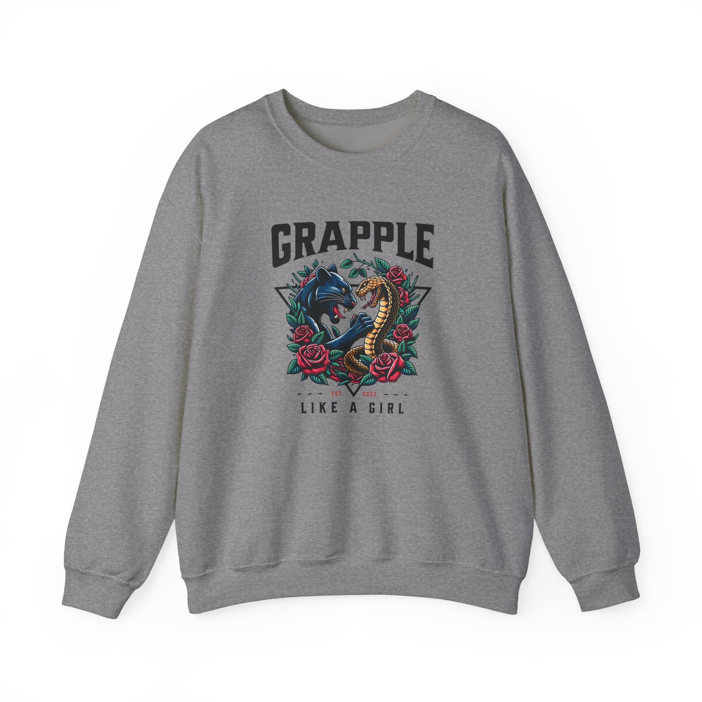 Women's Jiu Jitsu Sweater Crewneck Sweater - Panther & Snake