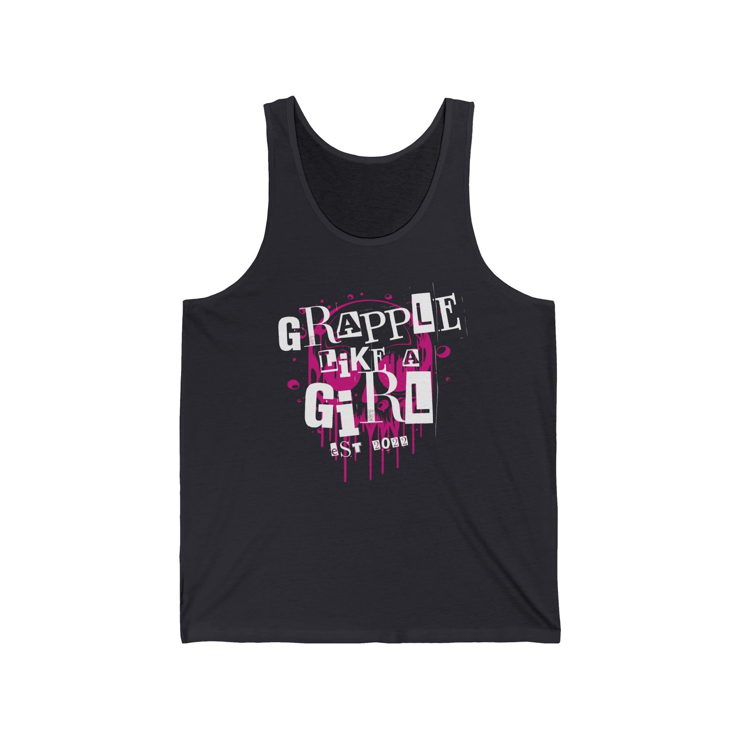 Grapple like a Girl Skull Logo Unisex Fit Jersey Tank