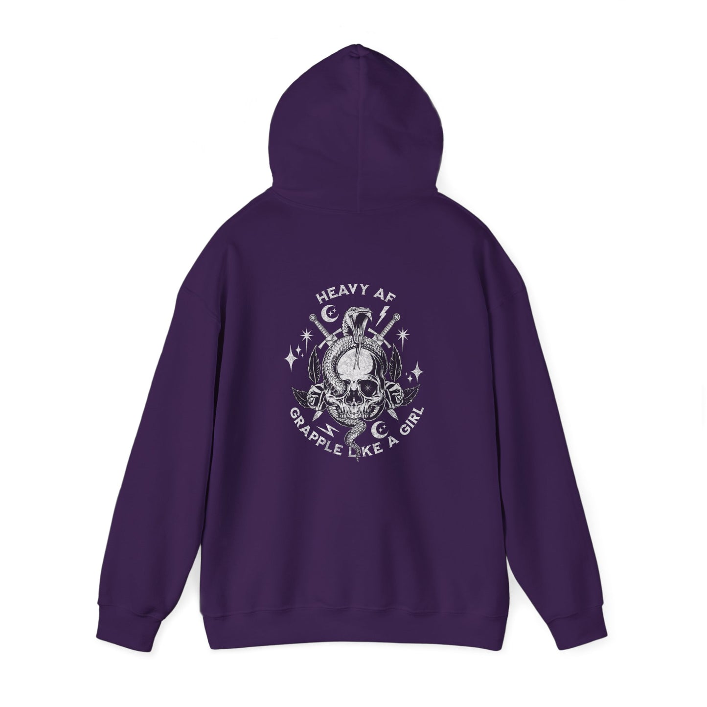 Women's BJJ Hoodie - Grapple Like a Girl, Heavy AF