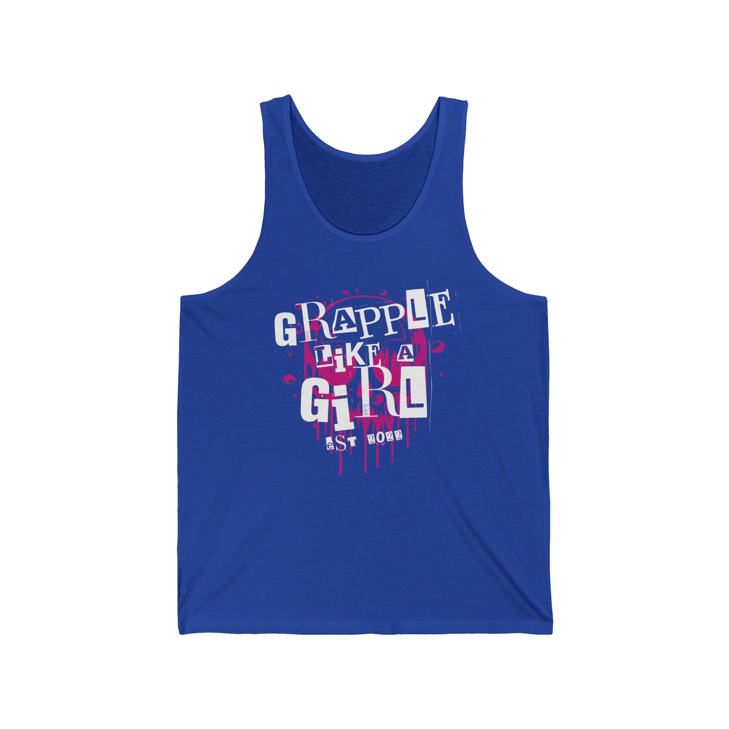Grapple like a Girl Skull Logo Unisex Fit Jersey Tank