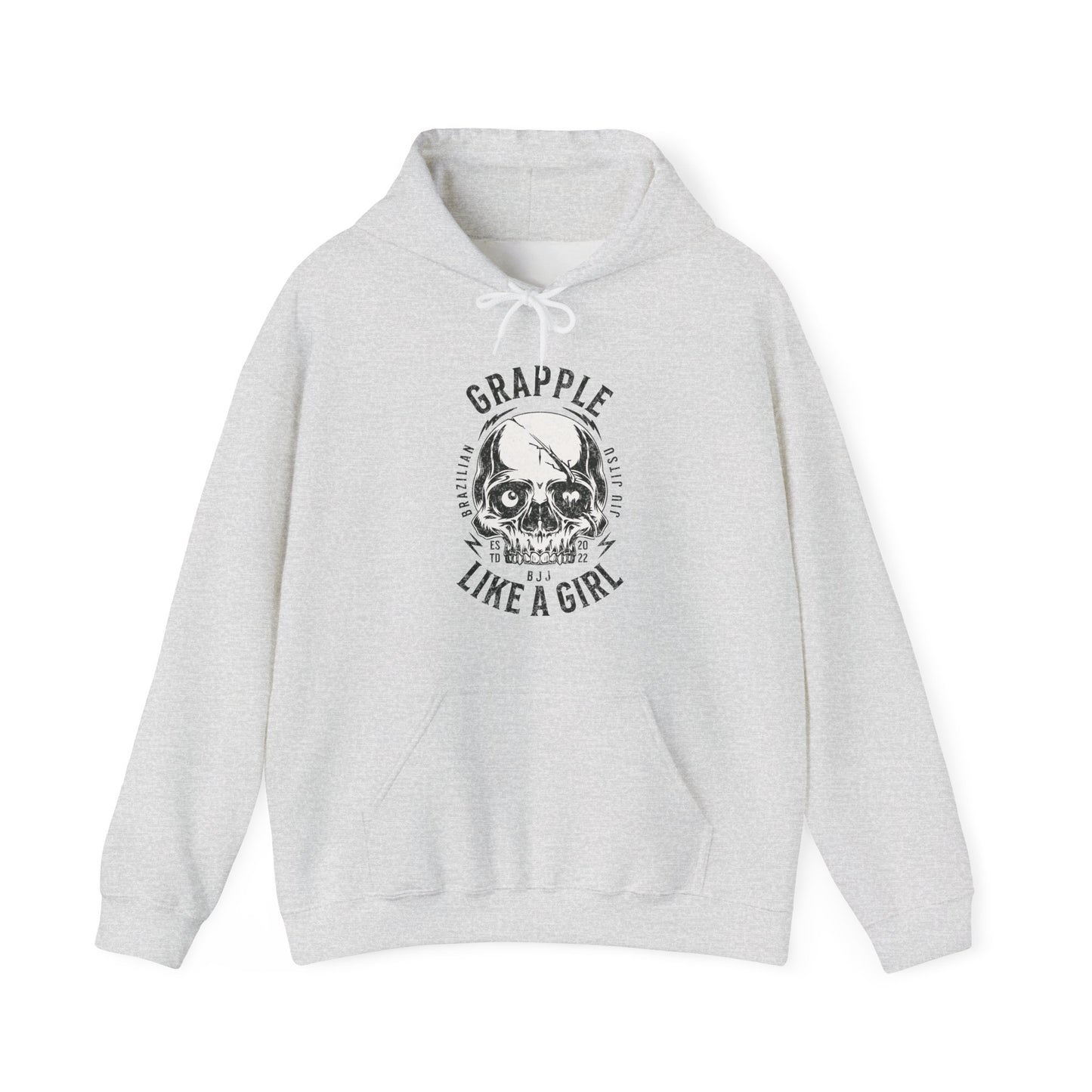 Women's Grapple like a Girl BJJ Hoodie - Skull Logo