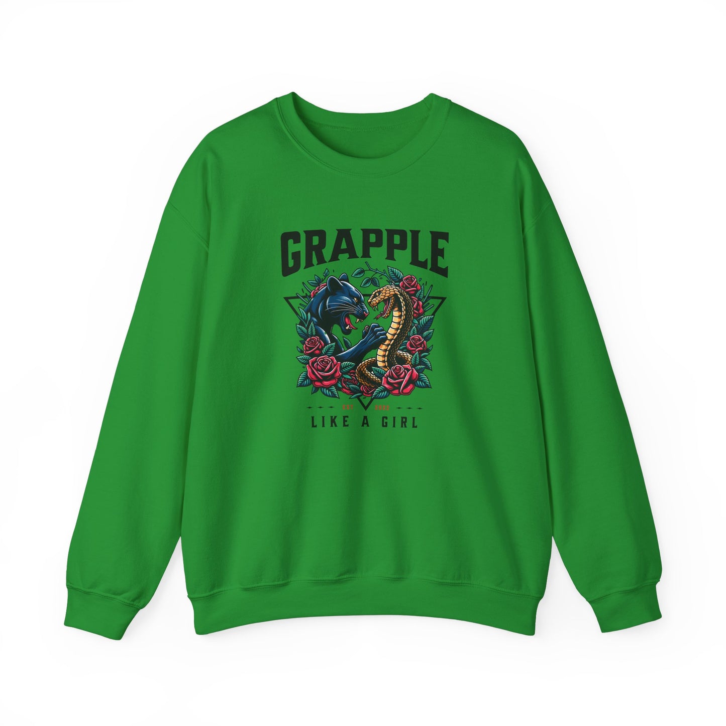 Women's Jiu Jitsu Sweater Crewneck Sweater - Panther & Snake